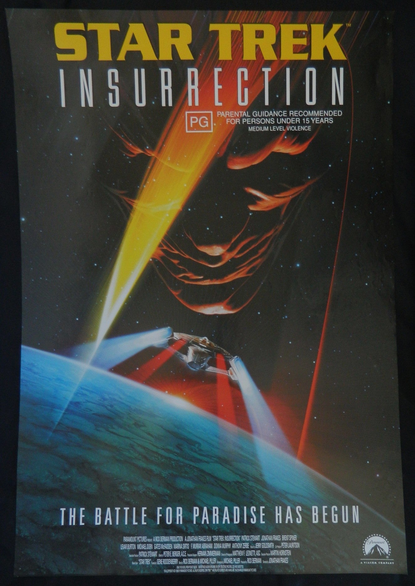 STARTREK INSURRECTION (1998)— Original Australian one sheet movie poster.