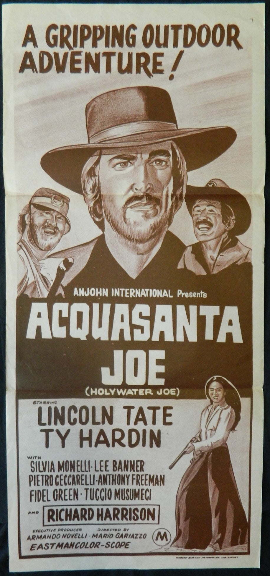 ACQUASANTA JOE (1971)— Original Australian daybill movie poster.