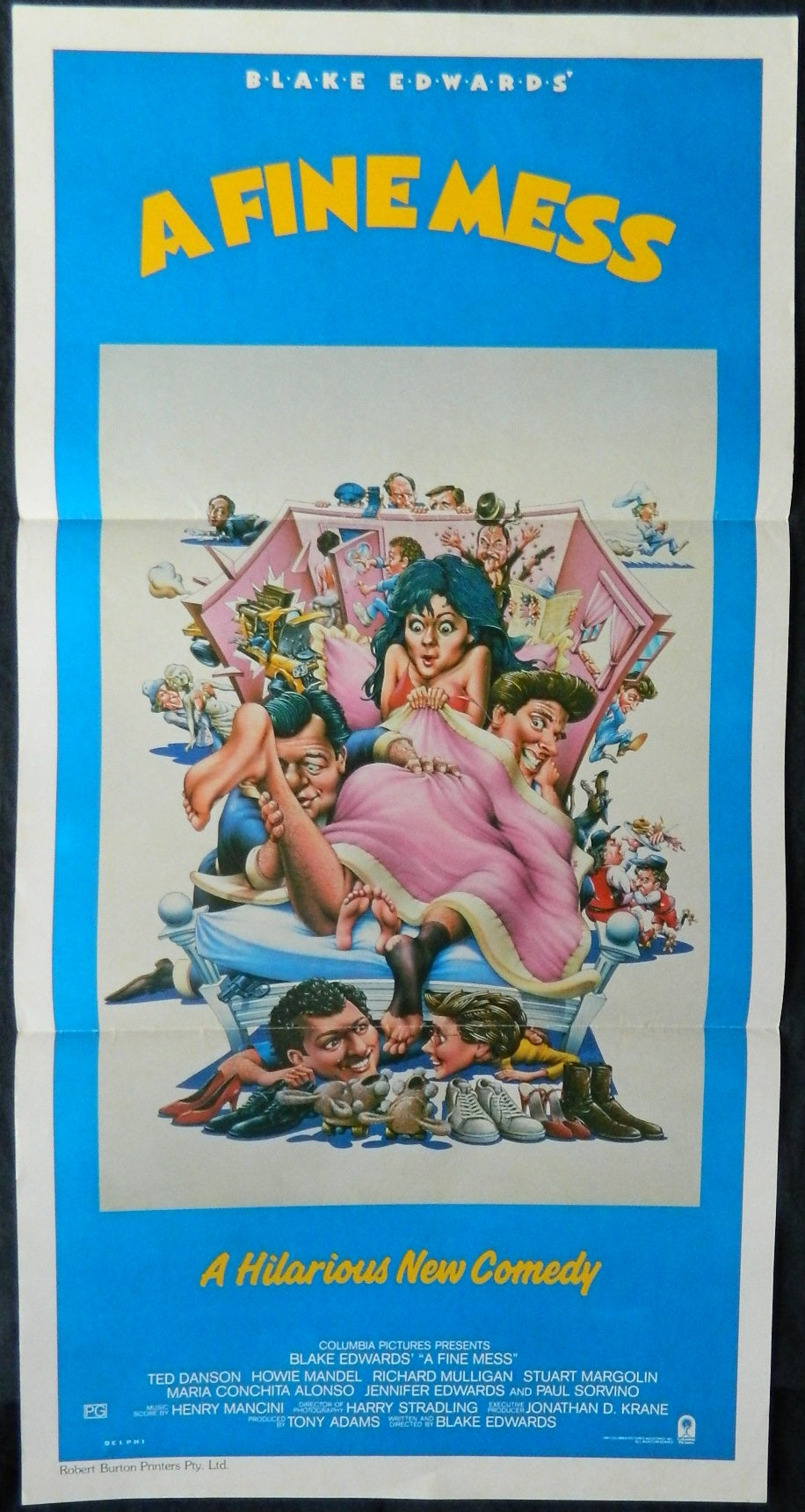 A FINE MESS (1986)— Original Australian daybill movie poster.