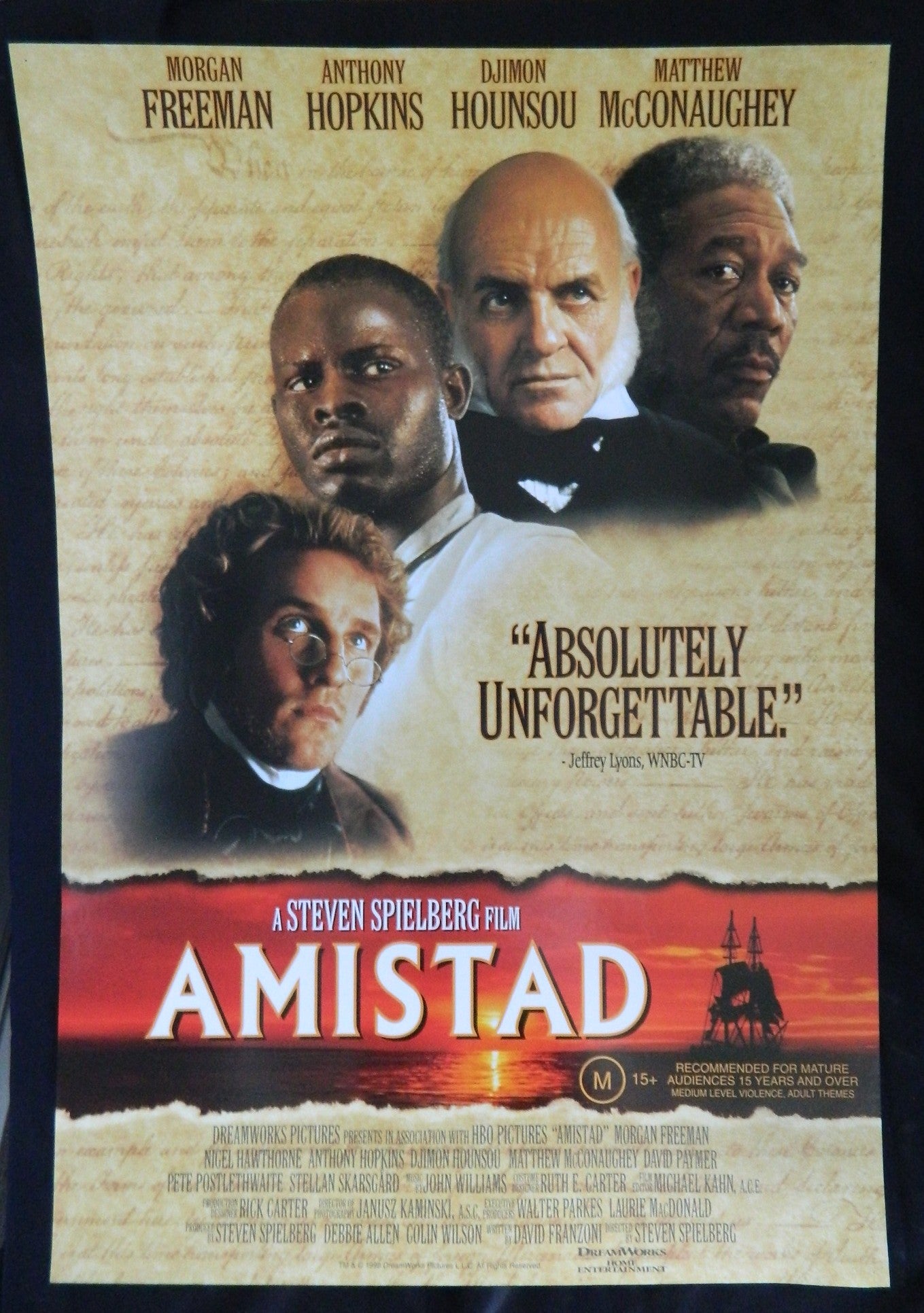AMISTAD (1997)— Original Australian one sheet movie poster.