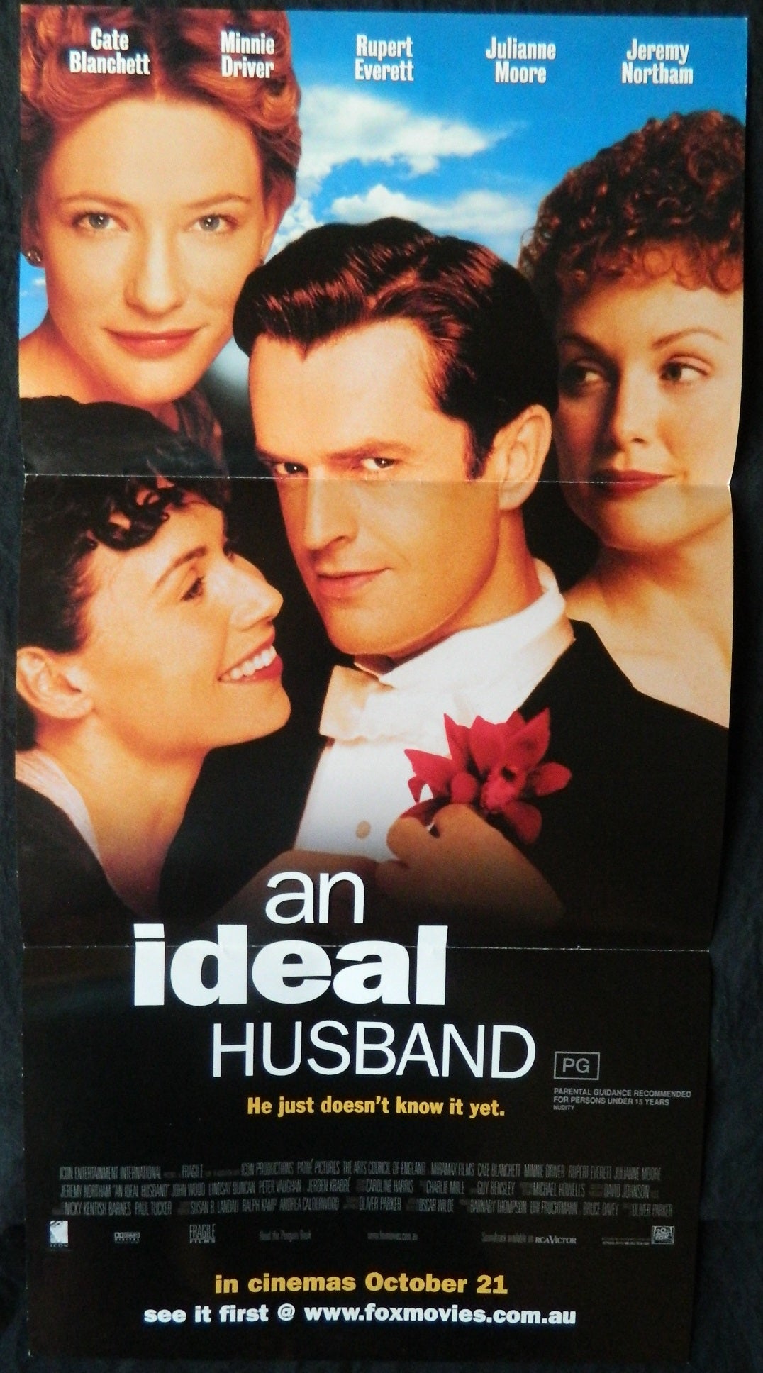 AN IDEAL HUSBAND (1999)— Original Australian daybill movie poster.