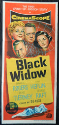 BLACK WIDOW (1954)— Original Australian daybill movie poster.