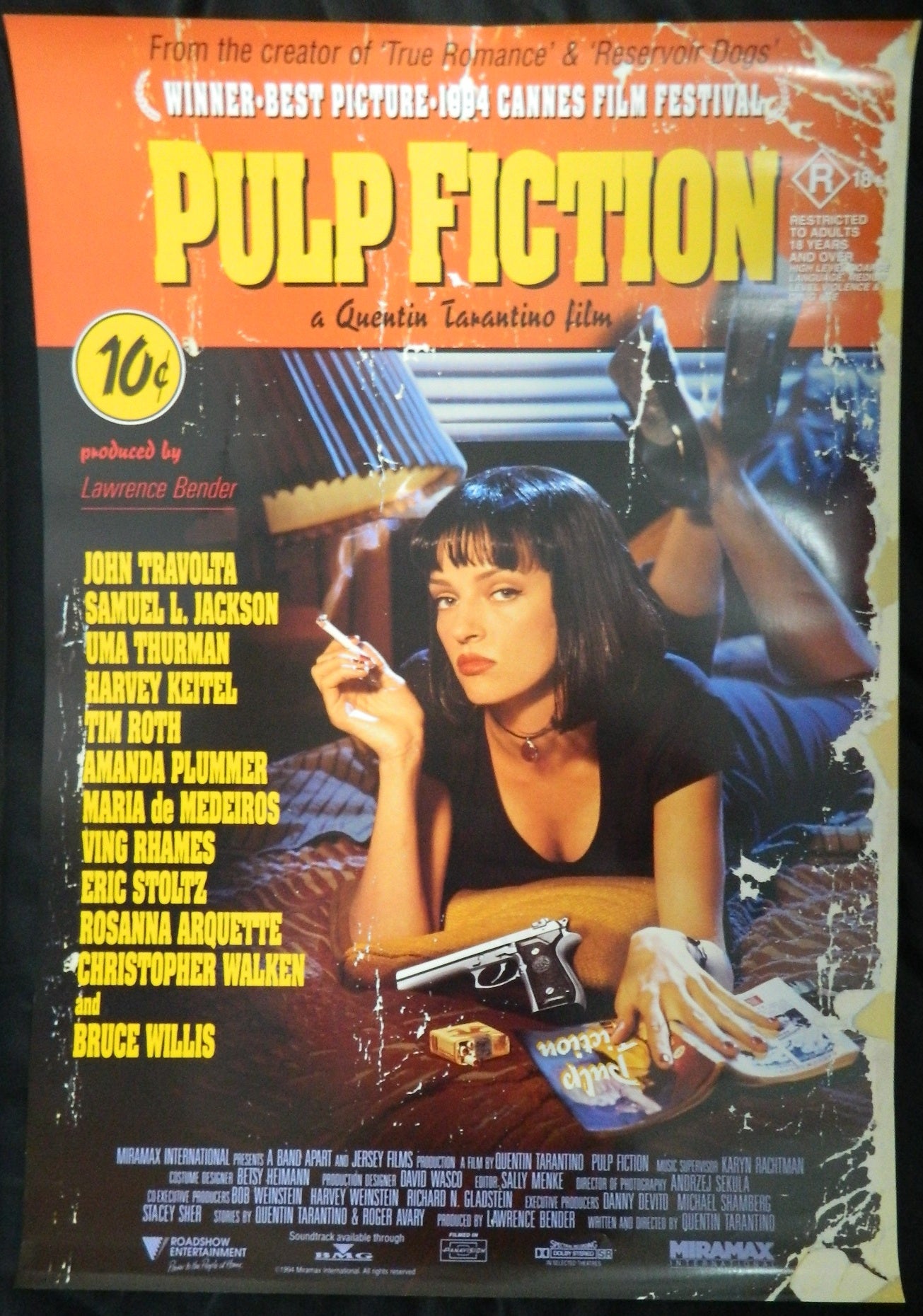 PULP FICTION (1994)— Original Australian one sheet movie poster