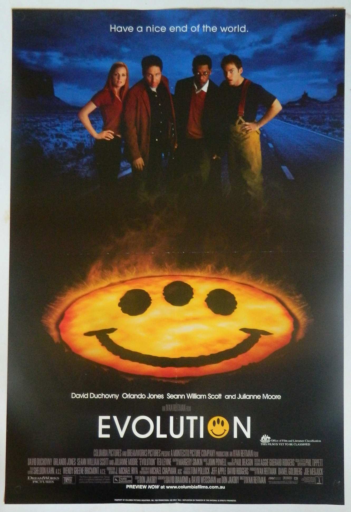 EVOLUTION  (2001)— Original Australian one sheet movie poster