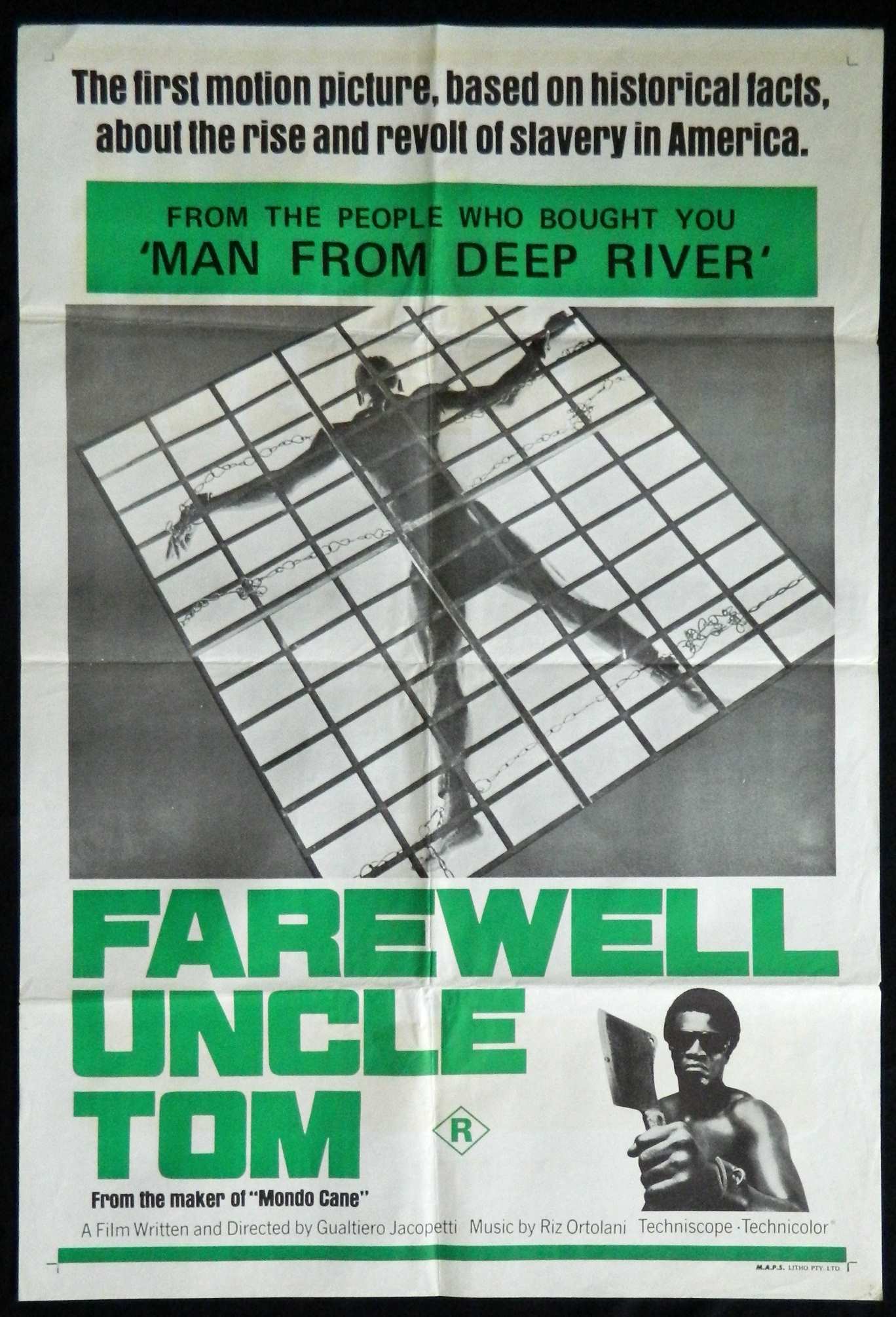FAREWELL UNCLE TOM (1971)— Original Australian one sheet movie poster