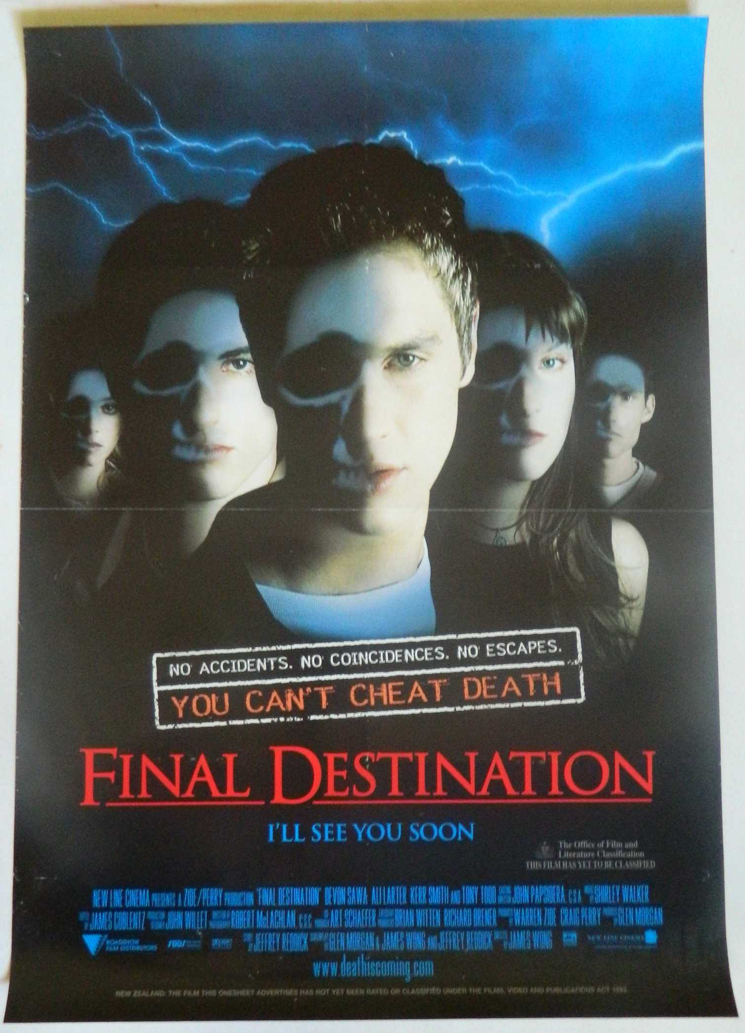 FINAL DESTINATION (2000)— Original Australian one sheet movie poster