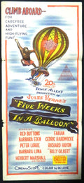 FIVE WEEKS IN A BALLOON (1962) — Original Australian daybill movie poster