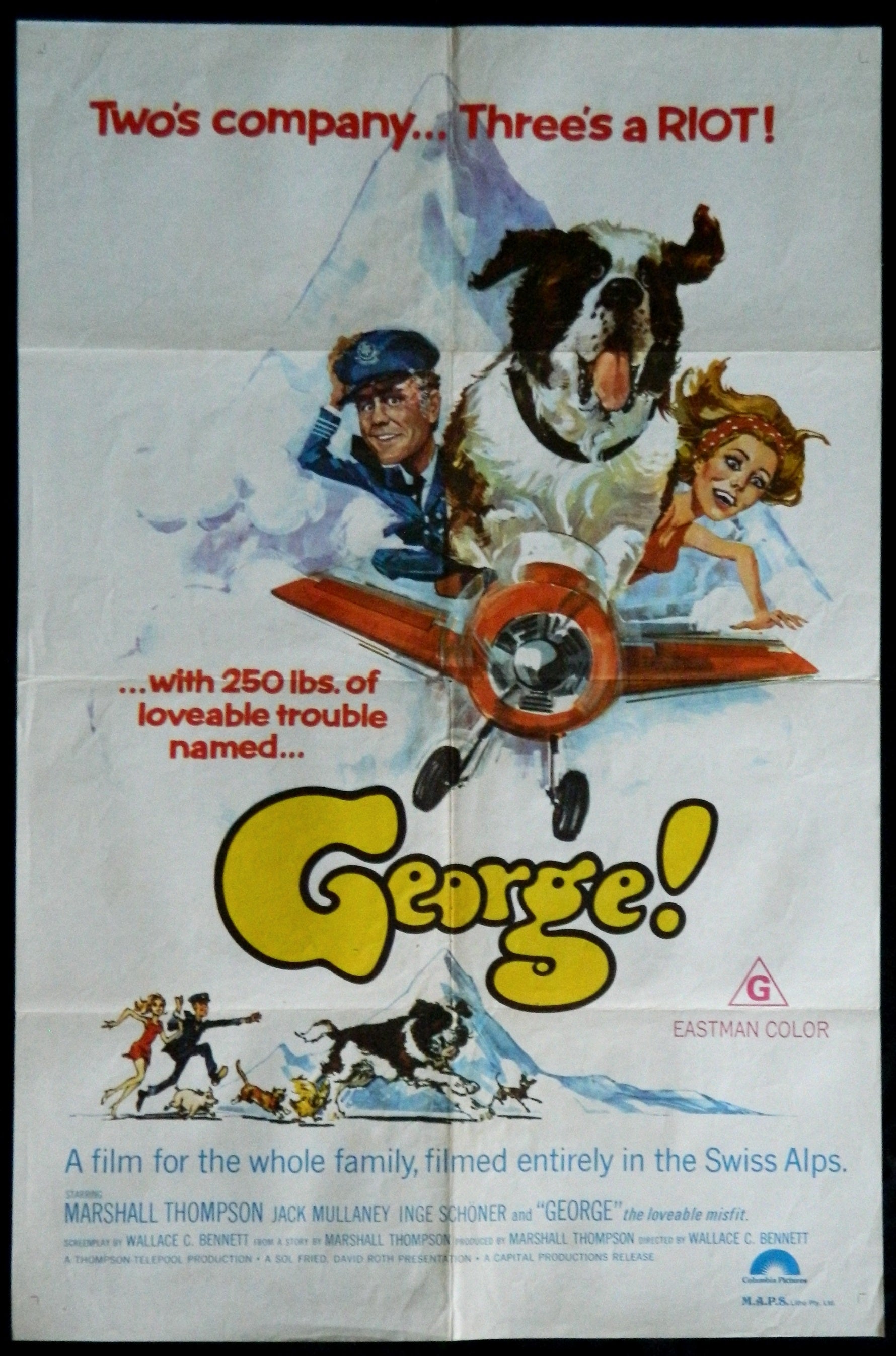 GEORGE (1972)— Original Australian one sheet movie poster