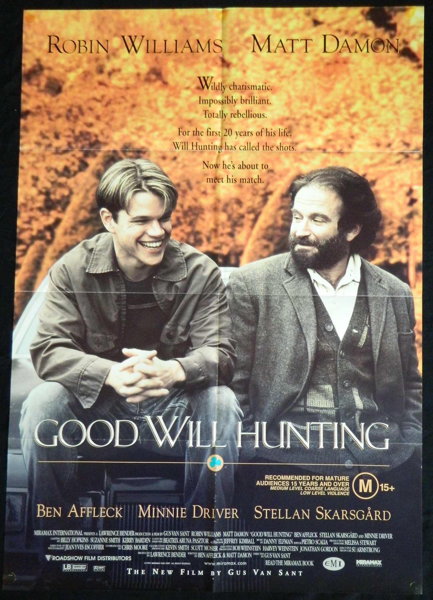 GOOD WILL HUNTING (1997)— Original Australian one sheet movie poster