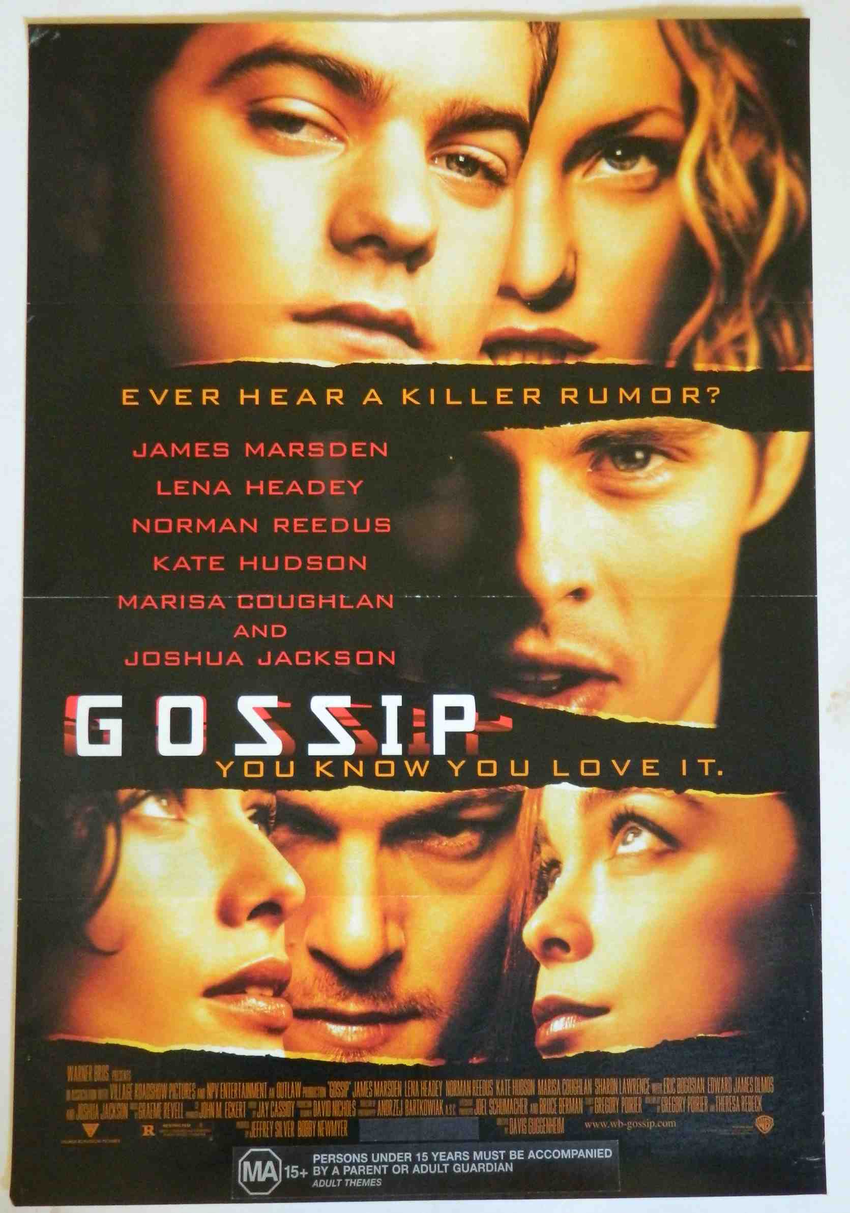 GOSSIP (2000)— Original Australian one sheet movie poster