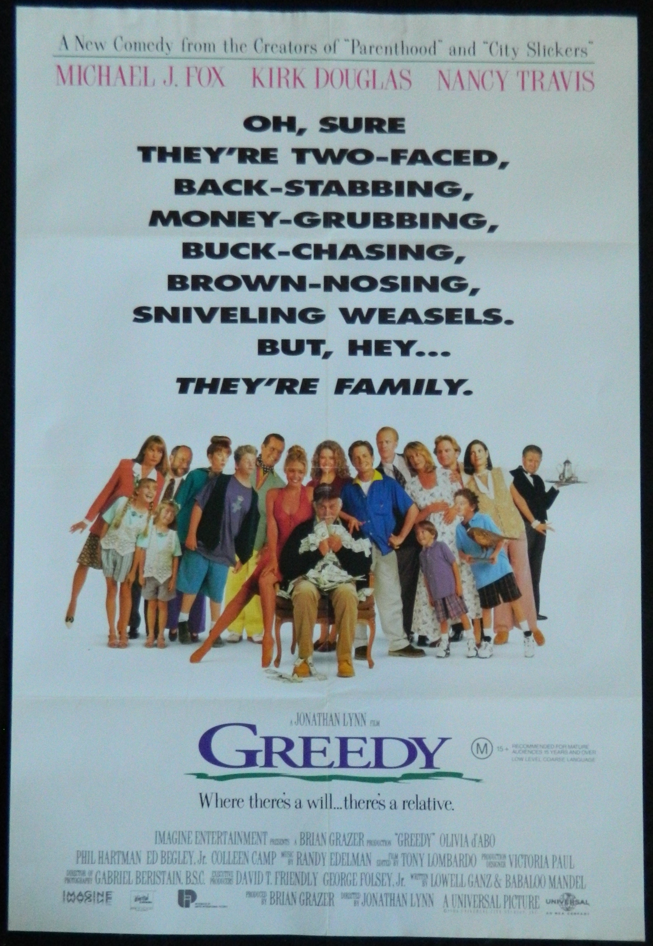 GREEDY  (1994)— Original Australian one sheet movie poster