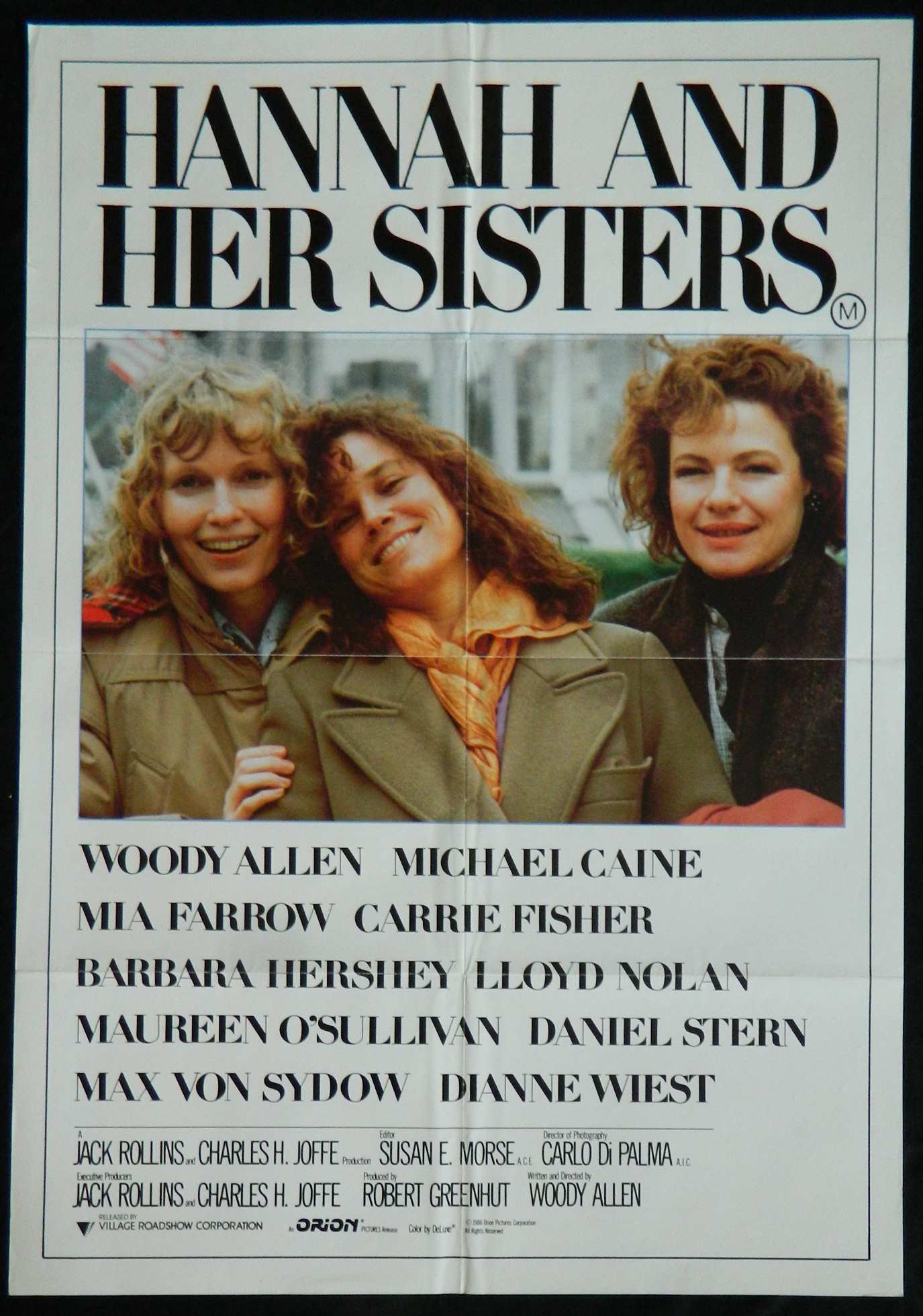 HANNAH AND HER SISTERS (1986)— Original Australian one sheet movie poster