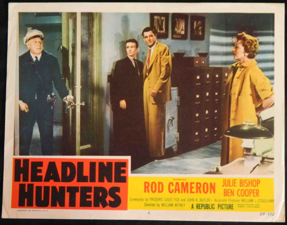 HEADLINE HUNTERS (6) (1955) — Original Australian Lobby Card