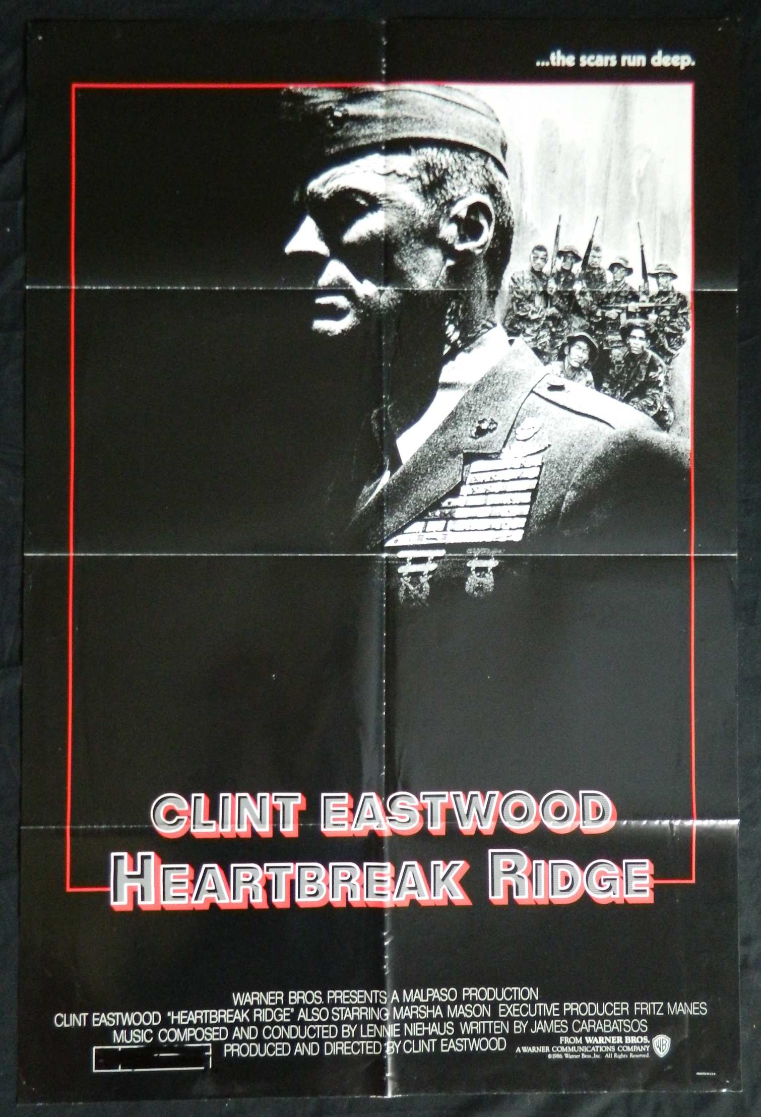 HEARTBREAK RIDGE (1986)— Original Australian one sheet movie poster