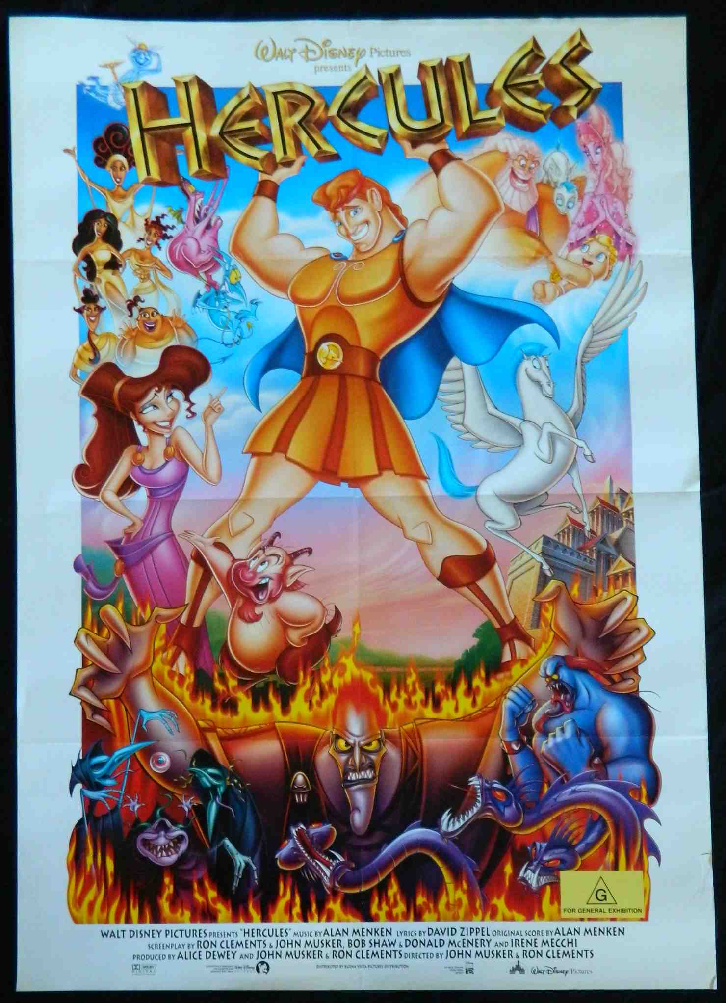 HERCULES (1997)— Original Australian one sheet movie poster