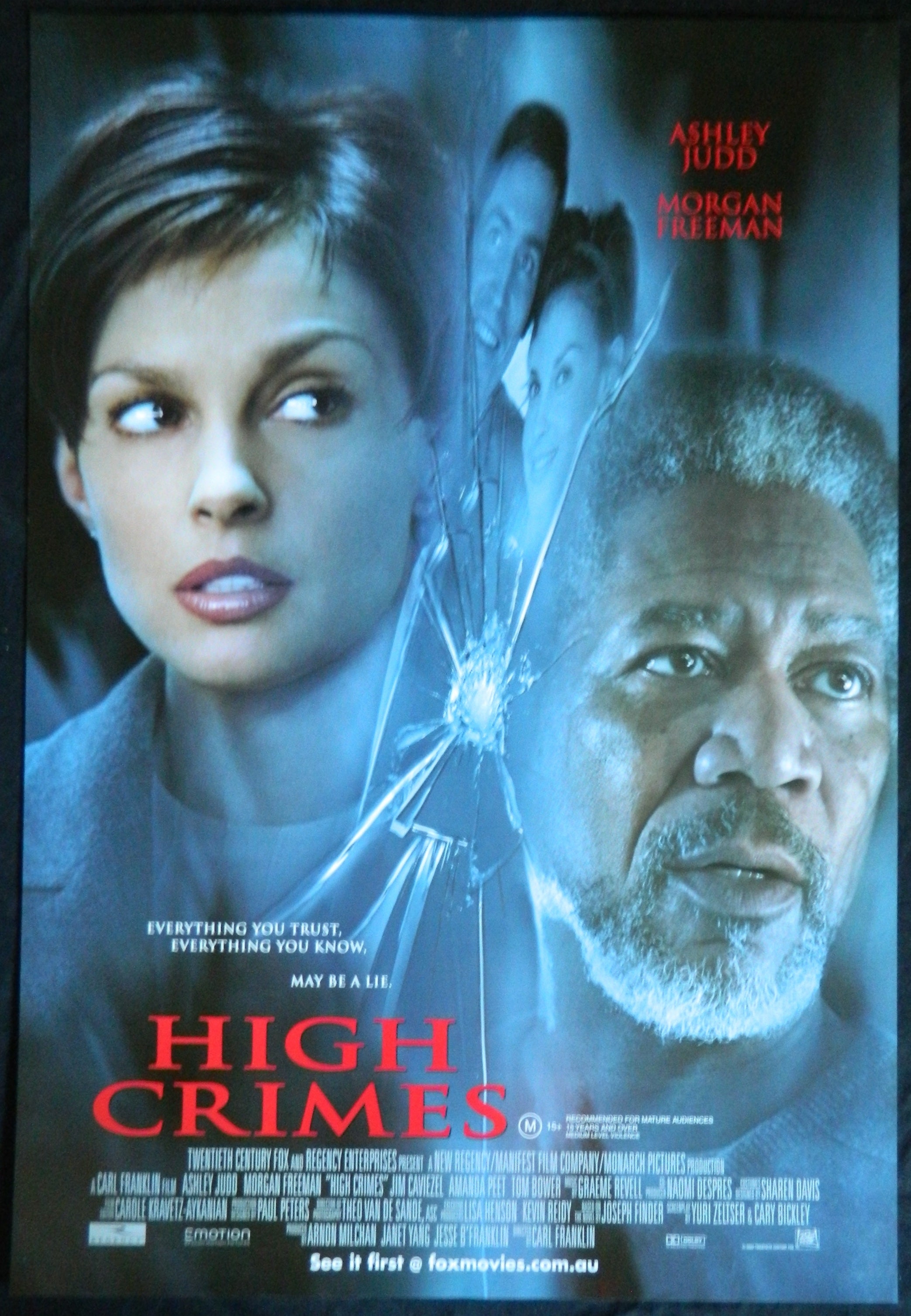 HIGH CRIMES (2002)— Original Australian one sheet movie poster