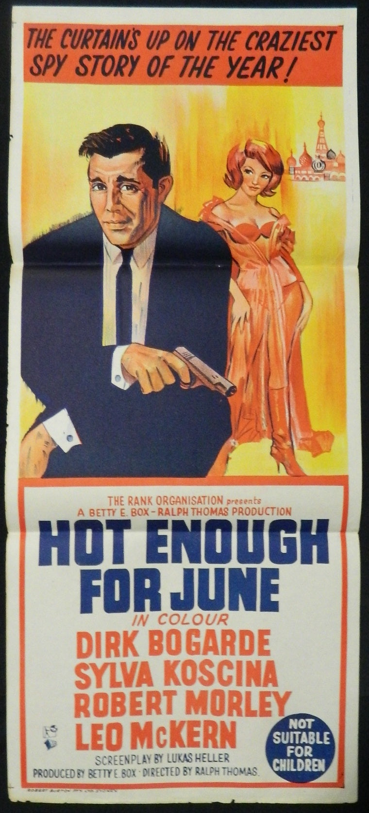 HOT ENOUGH FOR JUNE (1965) — Original Australian daybill movie poster