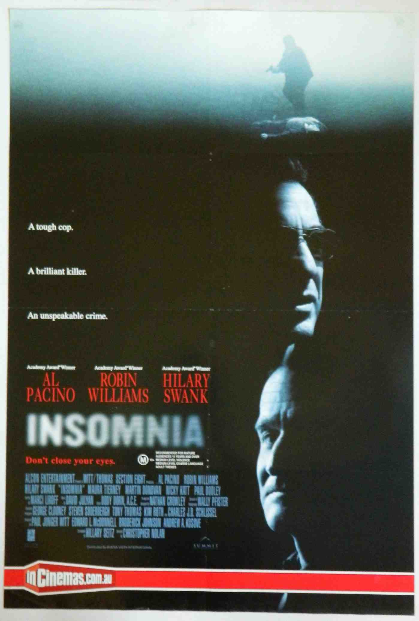 INSOMNIA (2002)— Original Australian one sheet movie poster