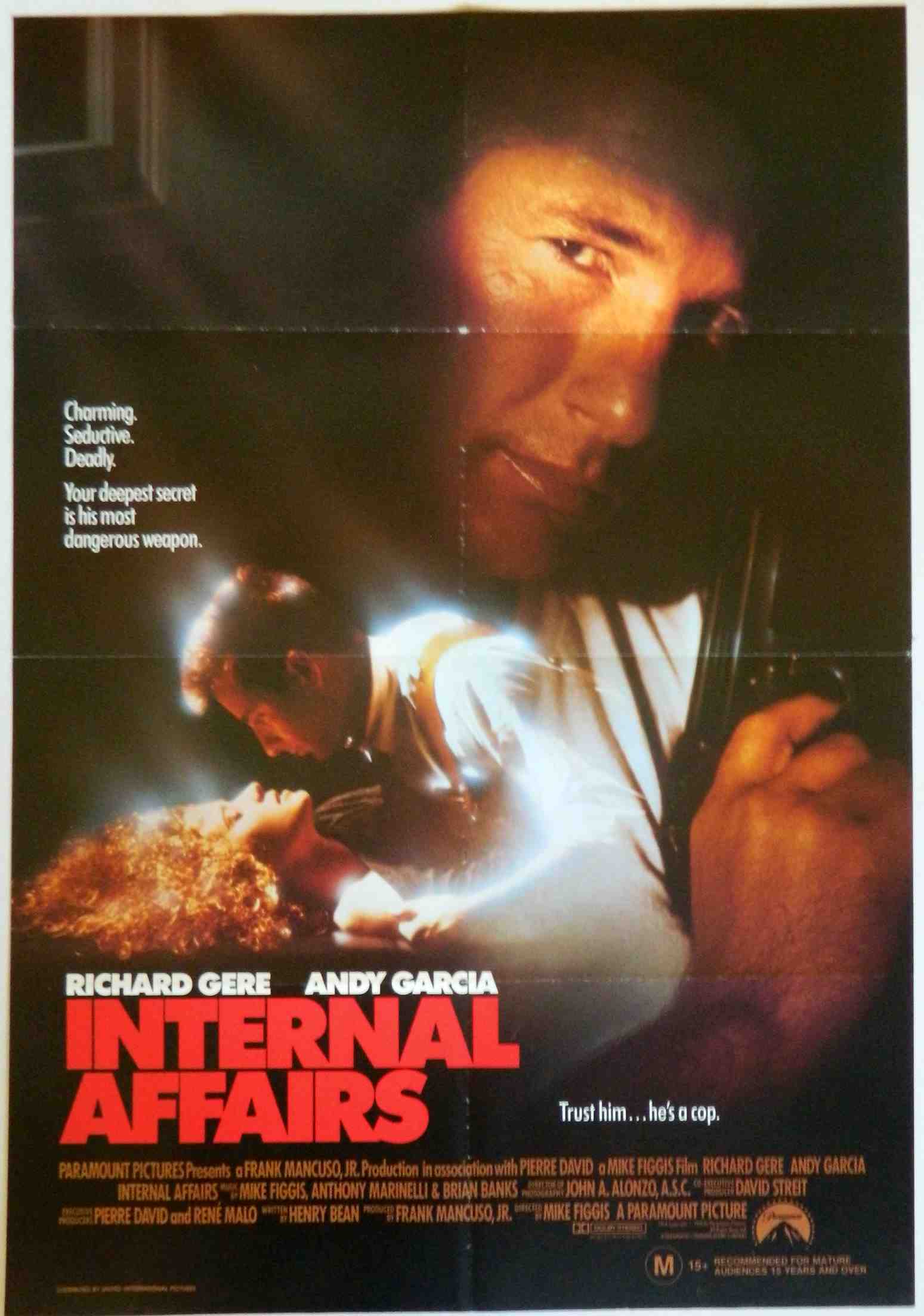 INTERNAL AFFAIRS (1996)— Original Australian one sheet movie poster