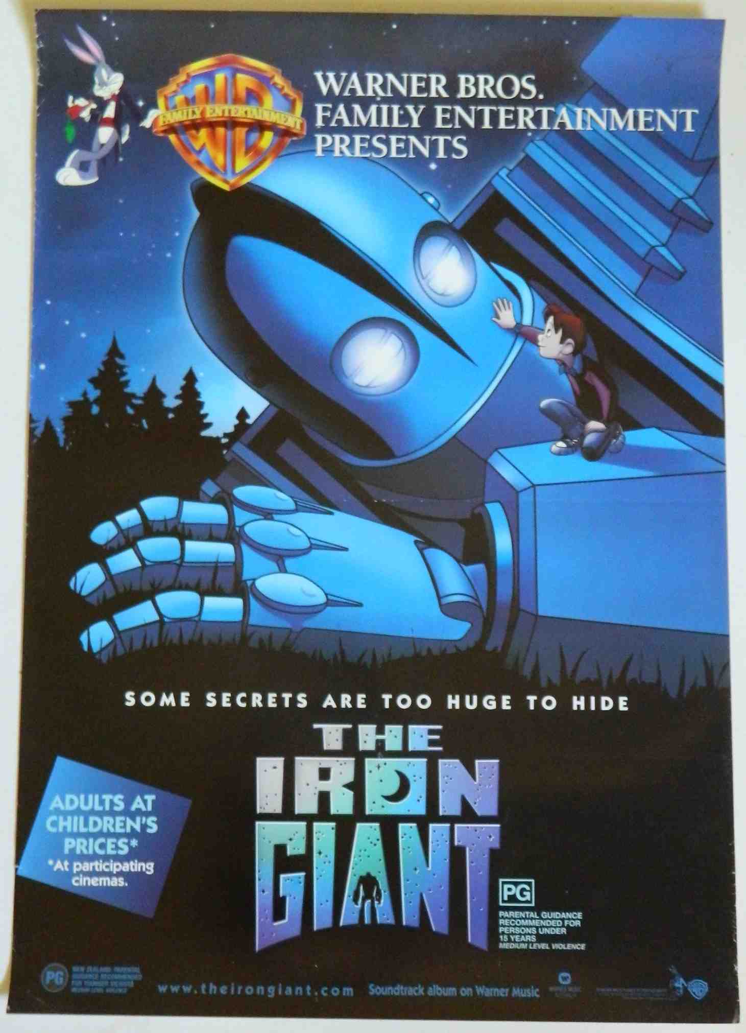 IRON GIANT (1999)— Original Australian one sheet movie poster