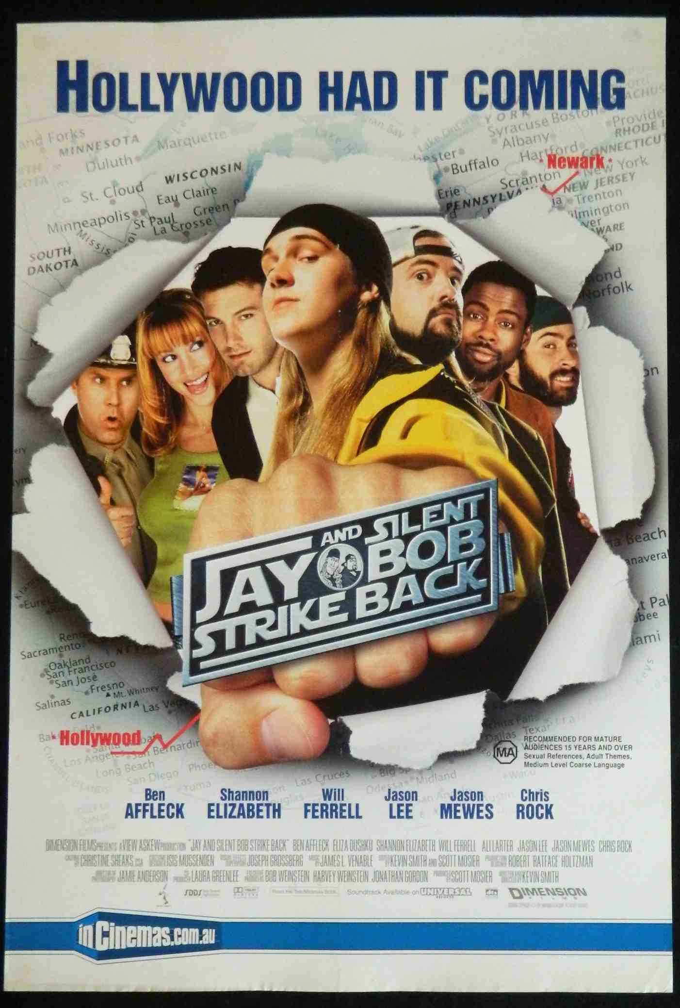 JAY AND SILENT BOB STRIKE BACK  (2001)— Original Australian one sheet movie poster
