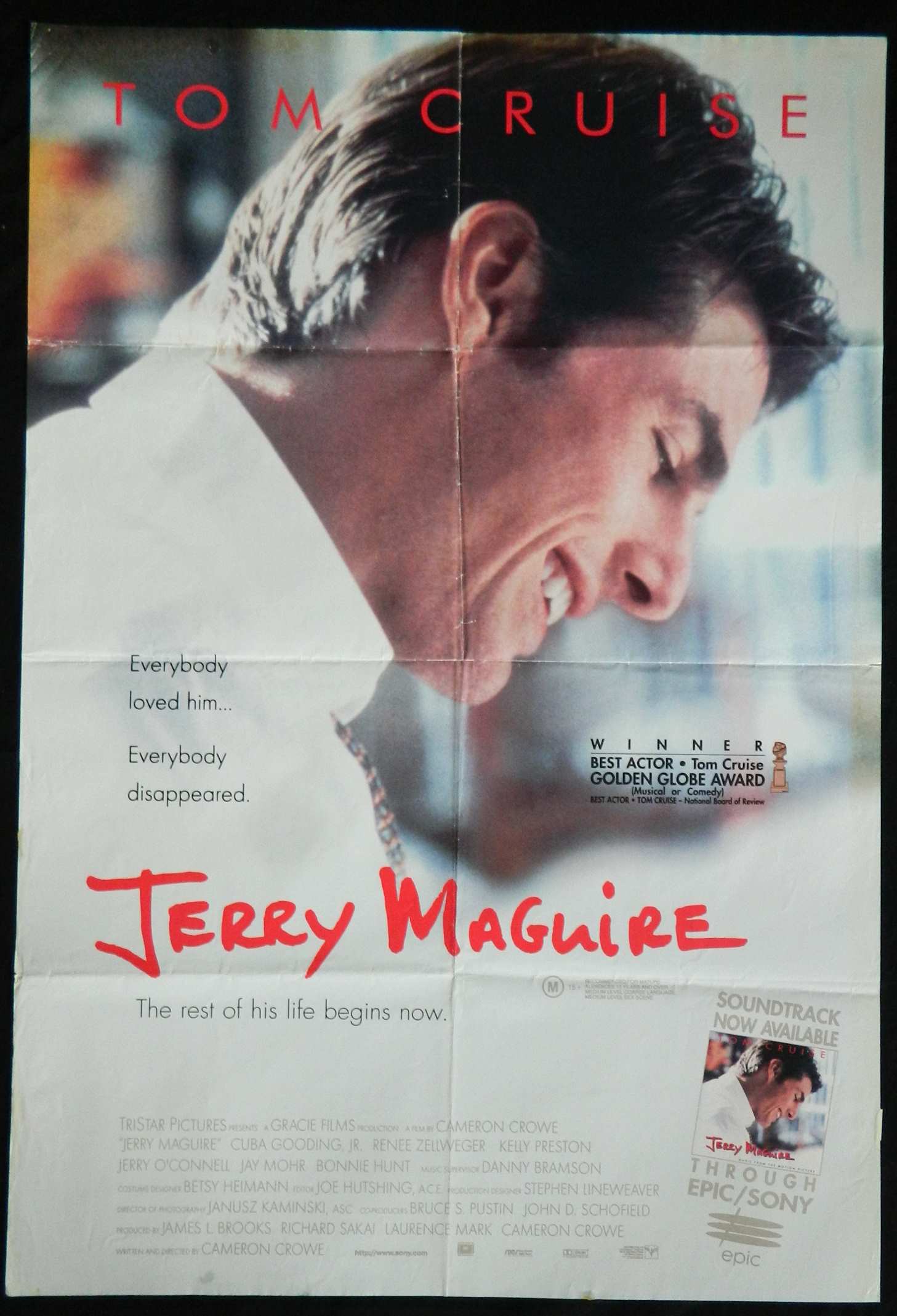 JERRY MAGUIRE (1996)— Original Australian one sheet movie poster