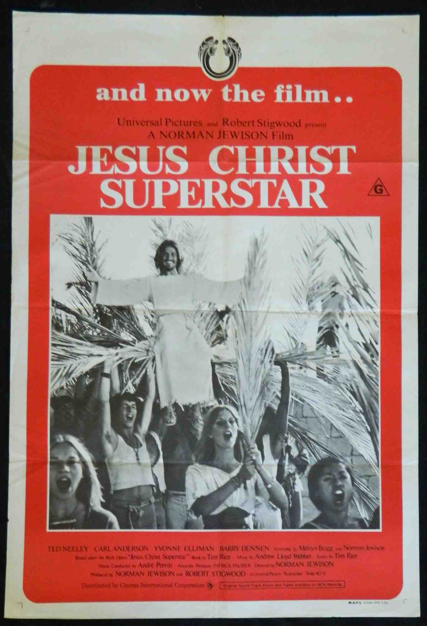 JESUS CHRIST SUPERSTAR (1973)— Original Australian one sheet movie poster