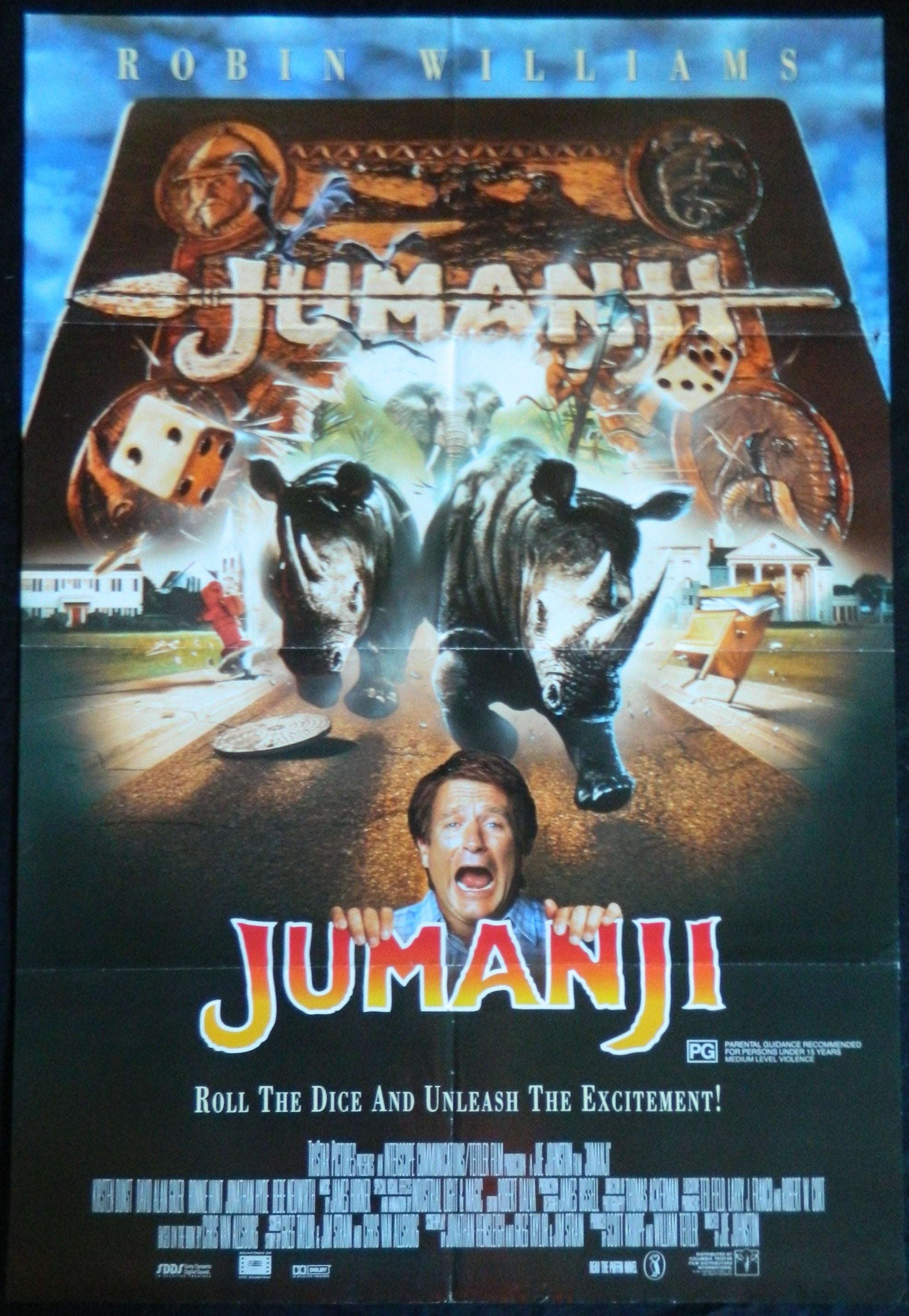 JUMANJI (1995)— Original Australian one sheet movie poster