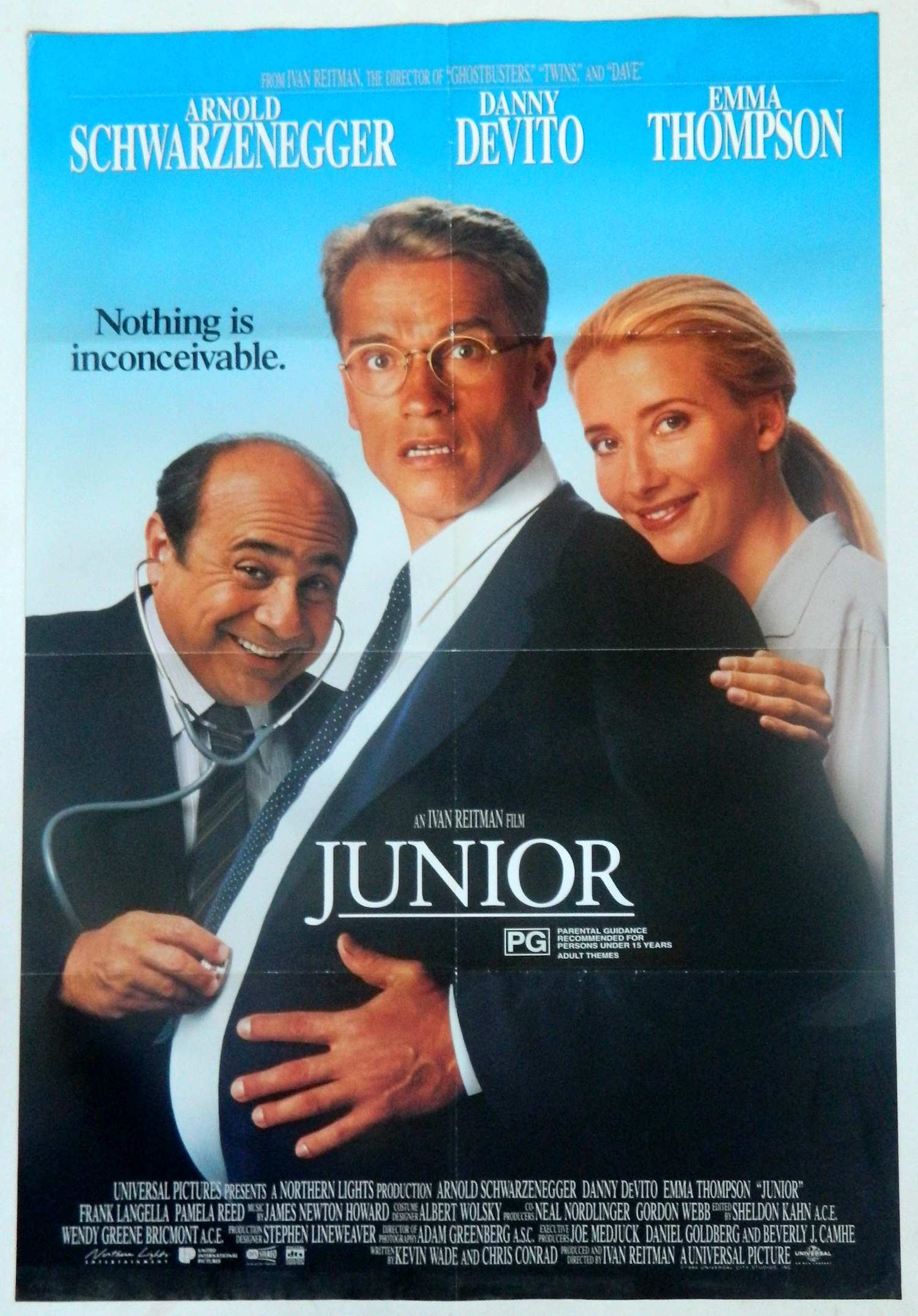 JUNIOR (1994)— Original Australian one sheet movie poster