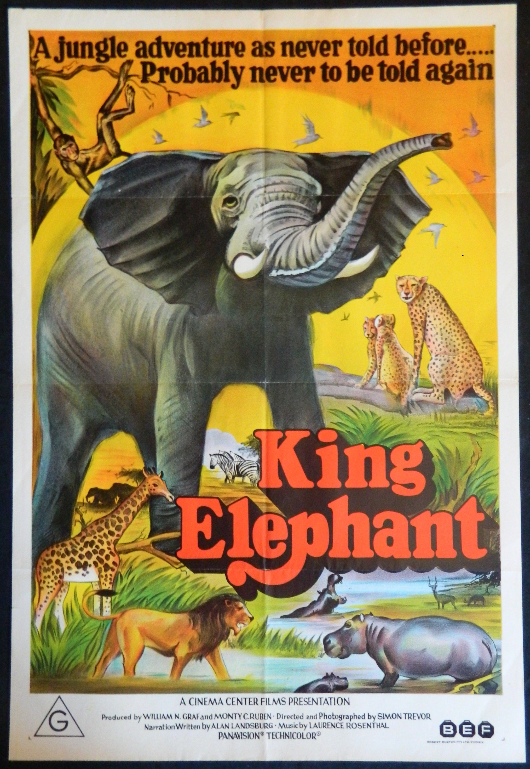 KING ELEPHANT  (1971) — Original Australian one sheet movie poster