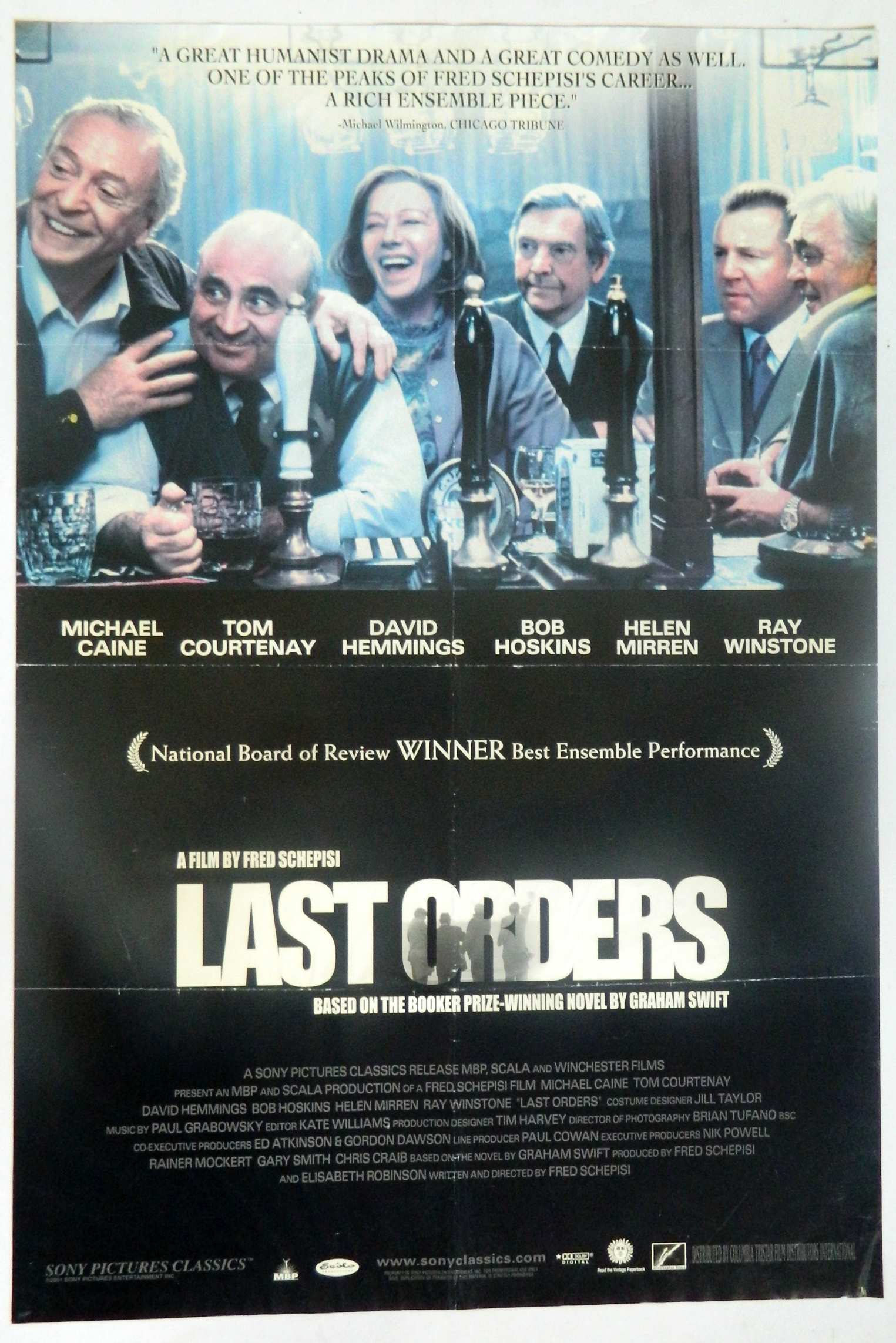 LAST ORDERS (2001)— Original Australian one sheet movie poster