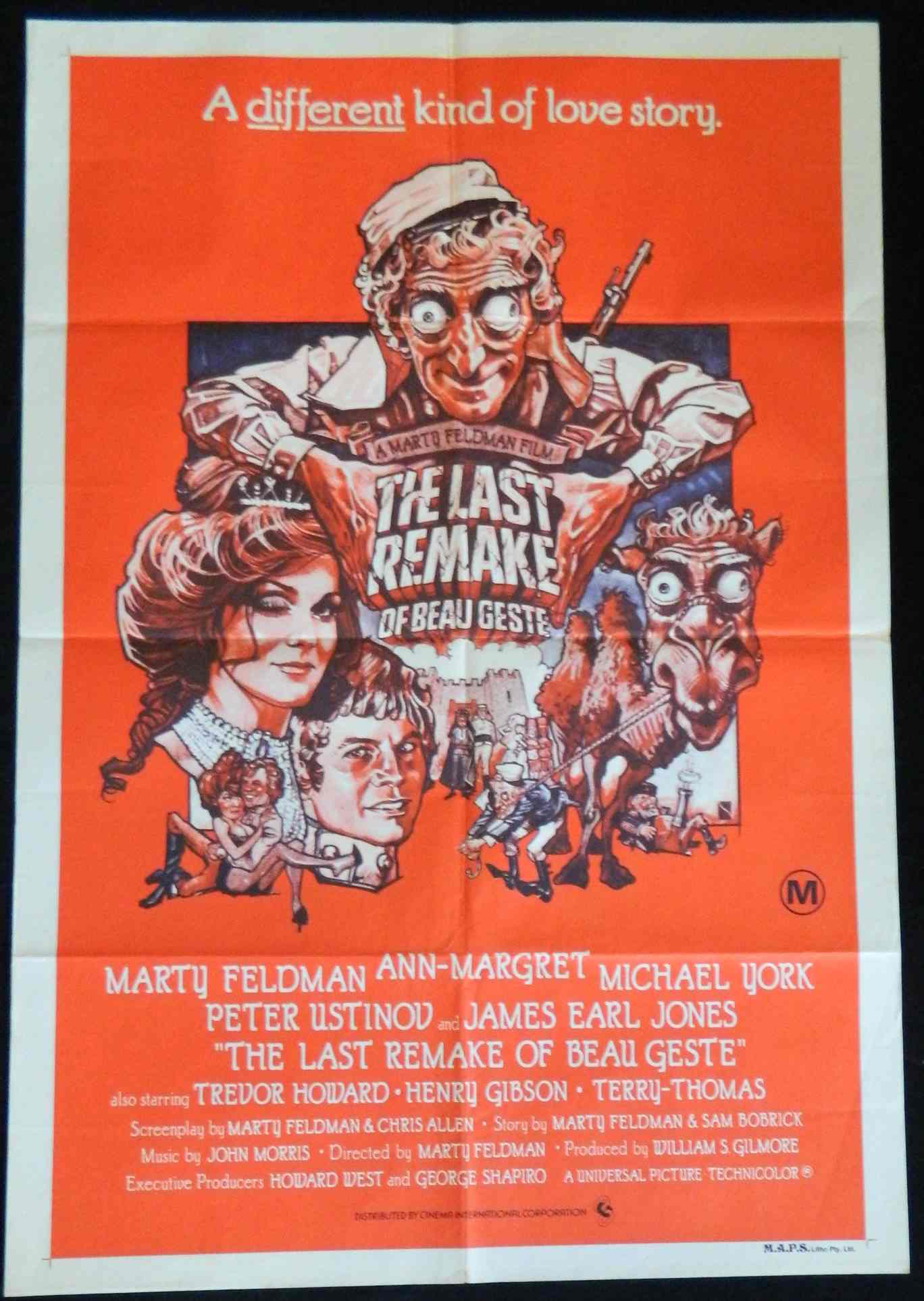 LAST REMAKE OF BEAU GESTE (1977)— Original Australian one sheet movie poster