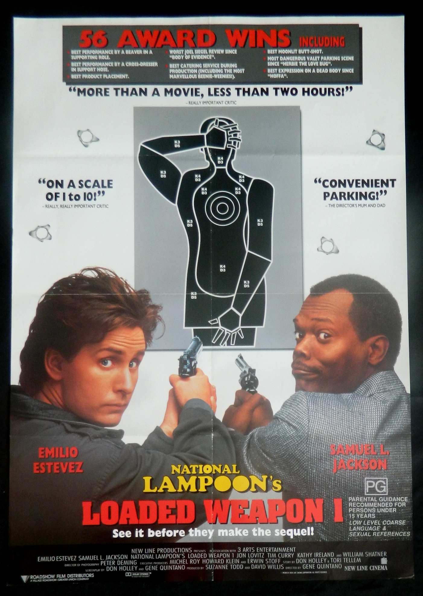 LOADED WEAPON 1 (1993)— Original Australian one sheet movie poster