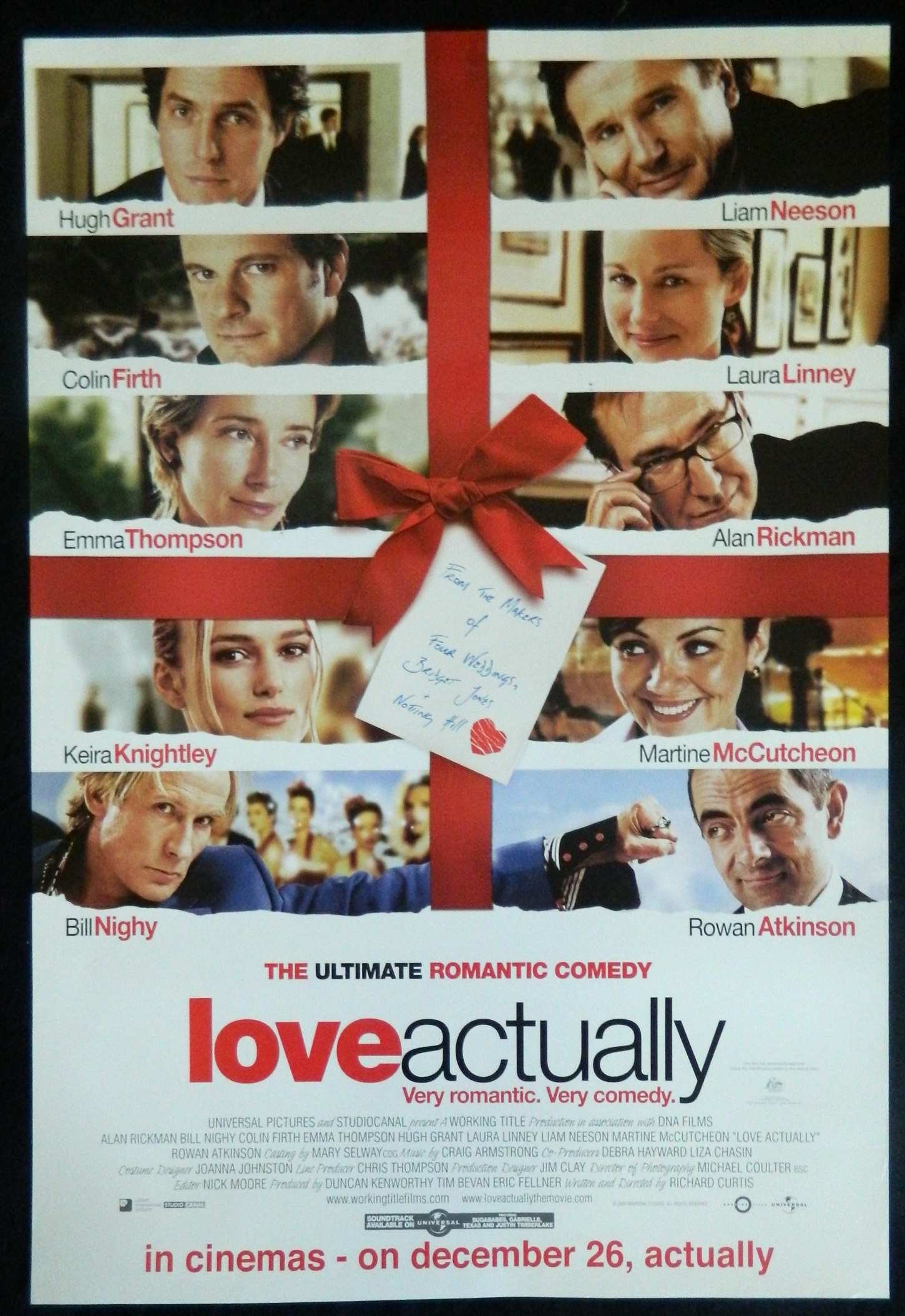 LOVE ACTUALLY (2003)— Original Australian one sheet movie poster