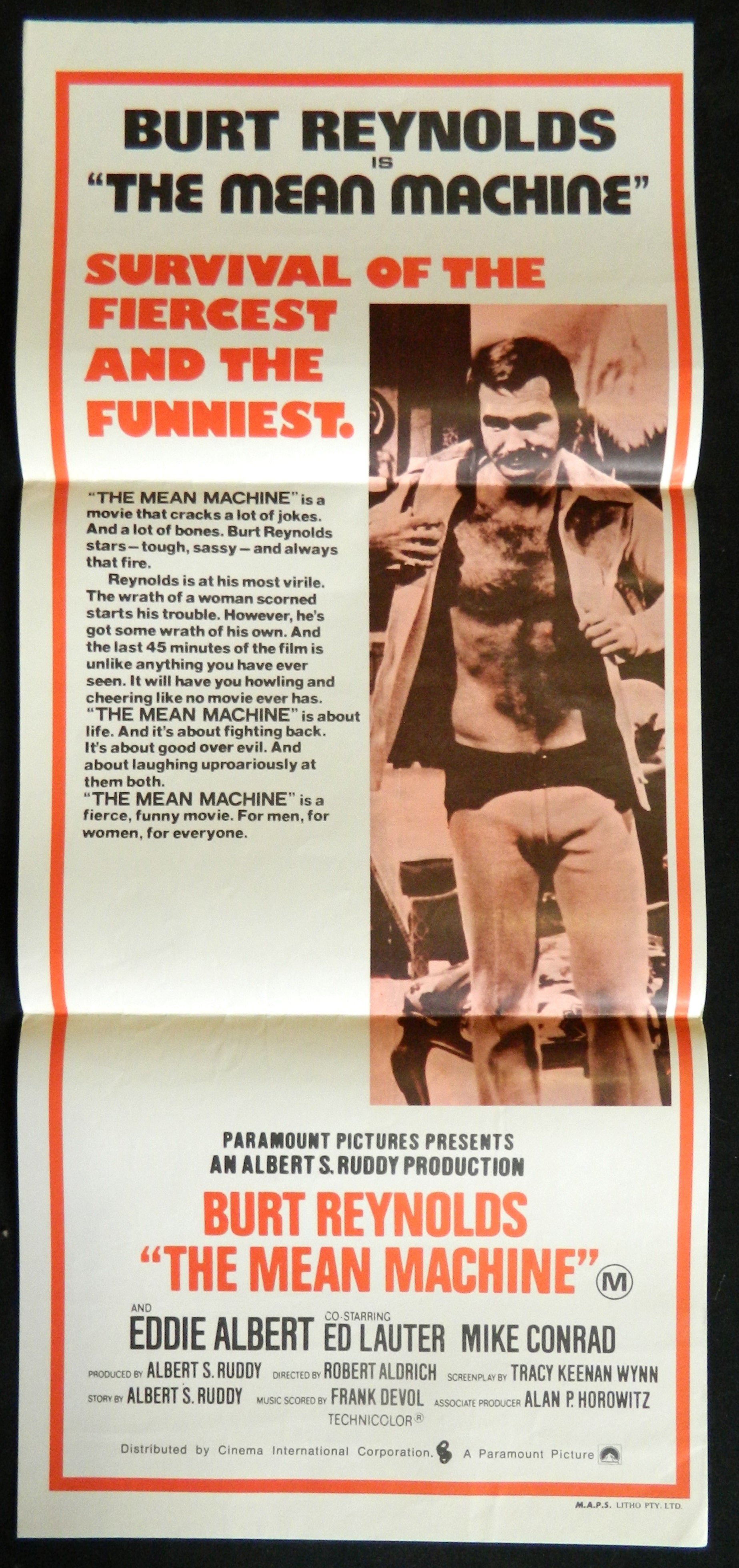 MEAN MACHINE   (1974) — Original Australian daybill movie poster