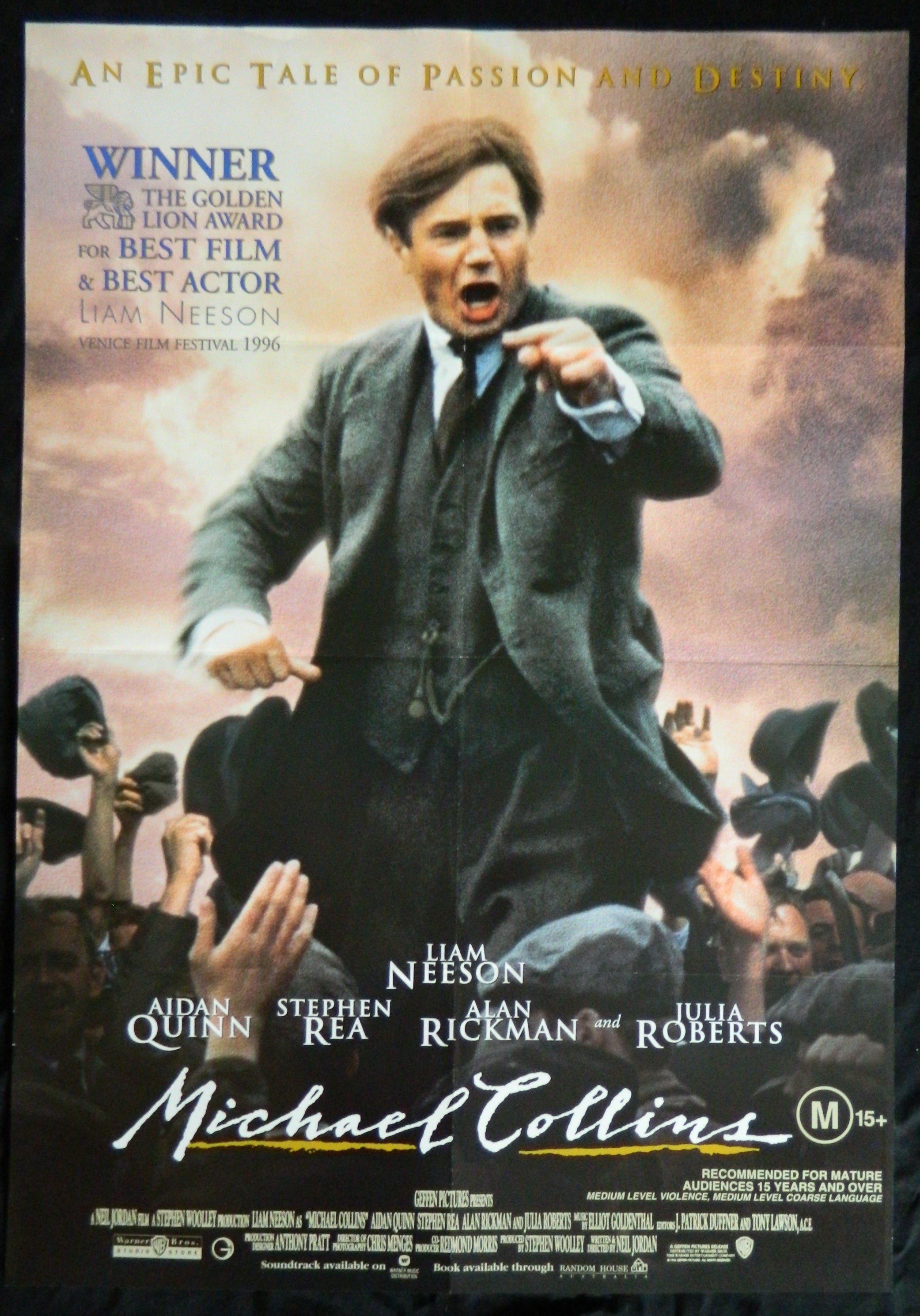MICHAEL COLLINS (1996)— Original Australian one sheet movie poster
