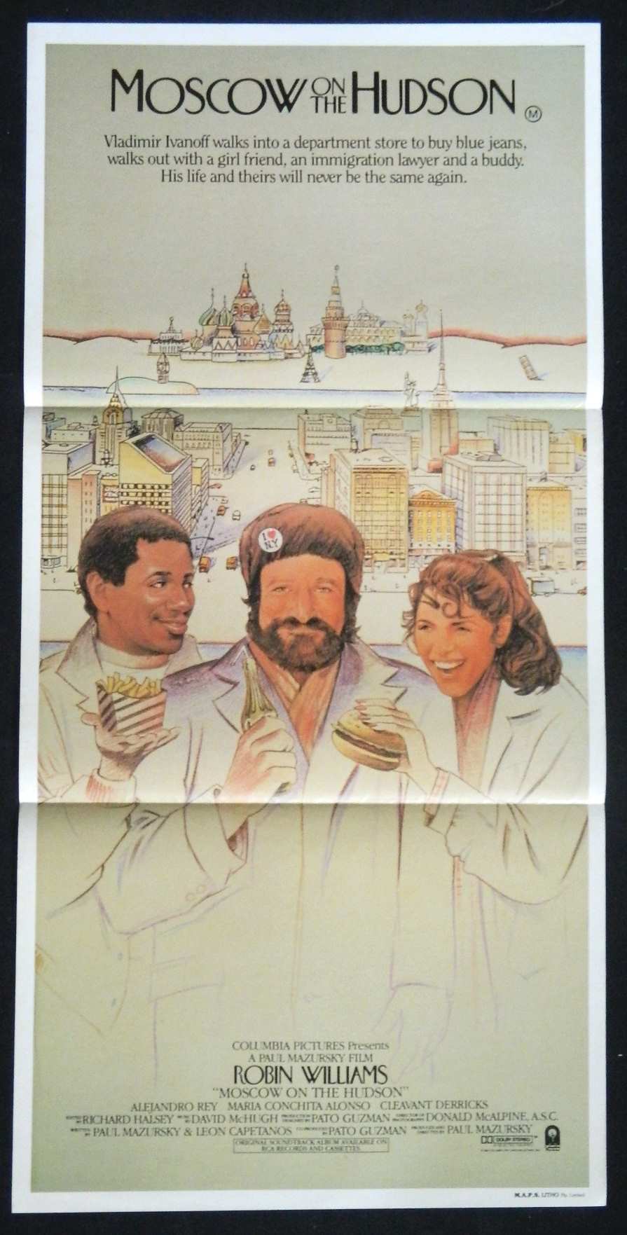 MOSCOW ON THE HUDSON   (1984) — Original Australian daybill movie poster