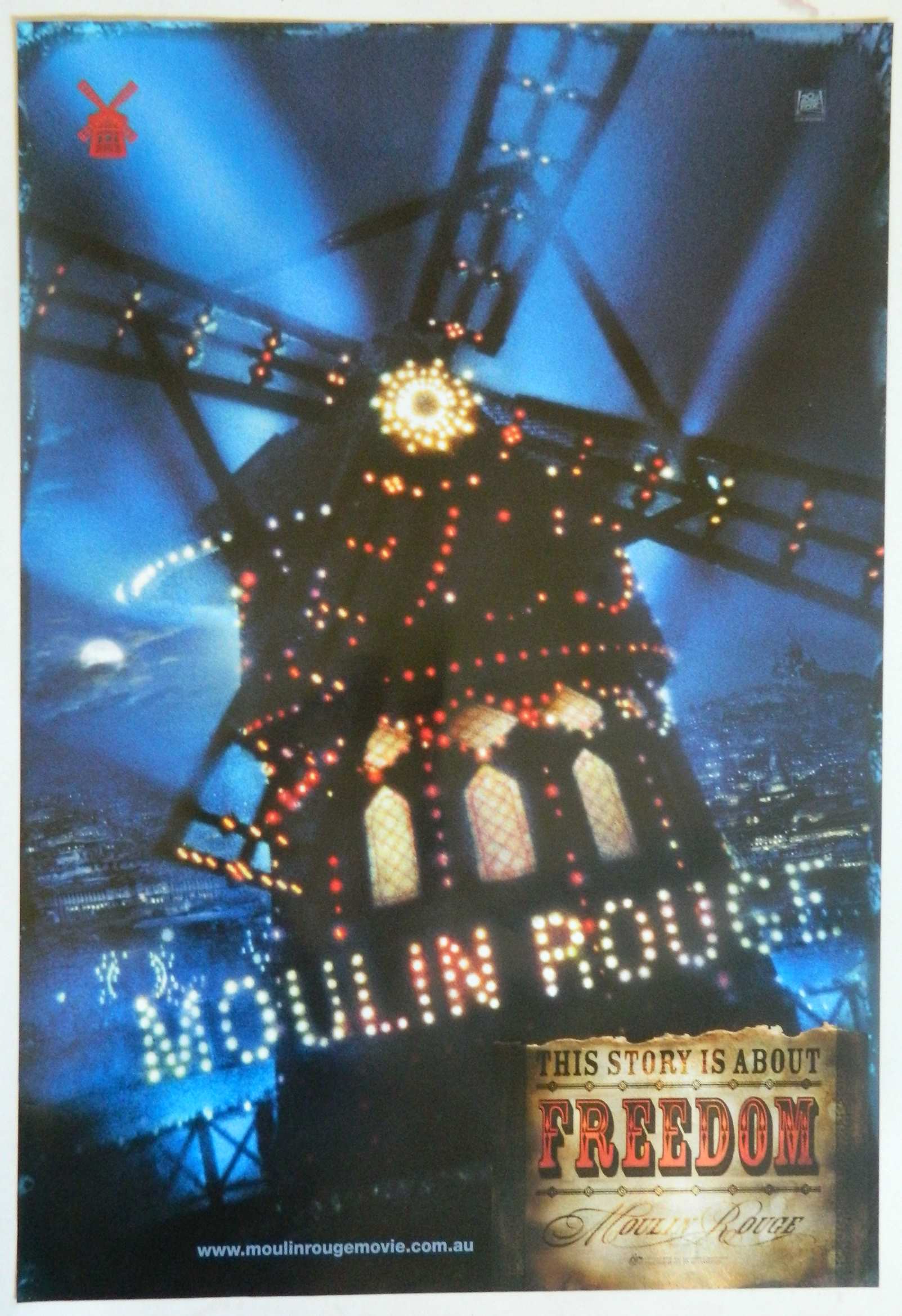 MOULIN ROUGE - FREEDOM (2001) - Original Australian one sheet movie poster.