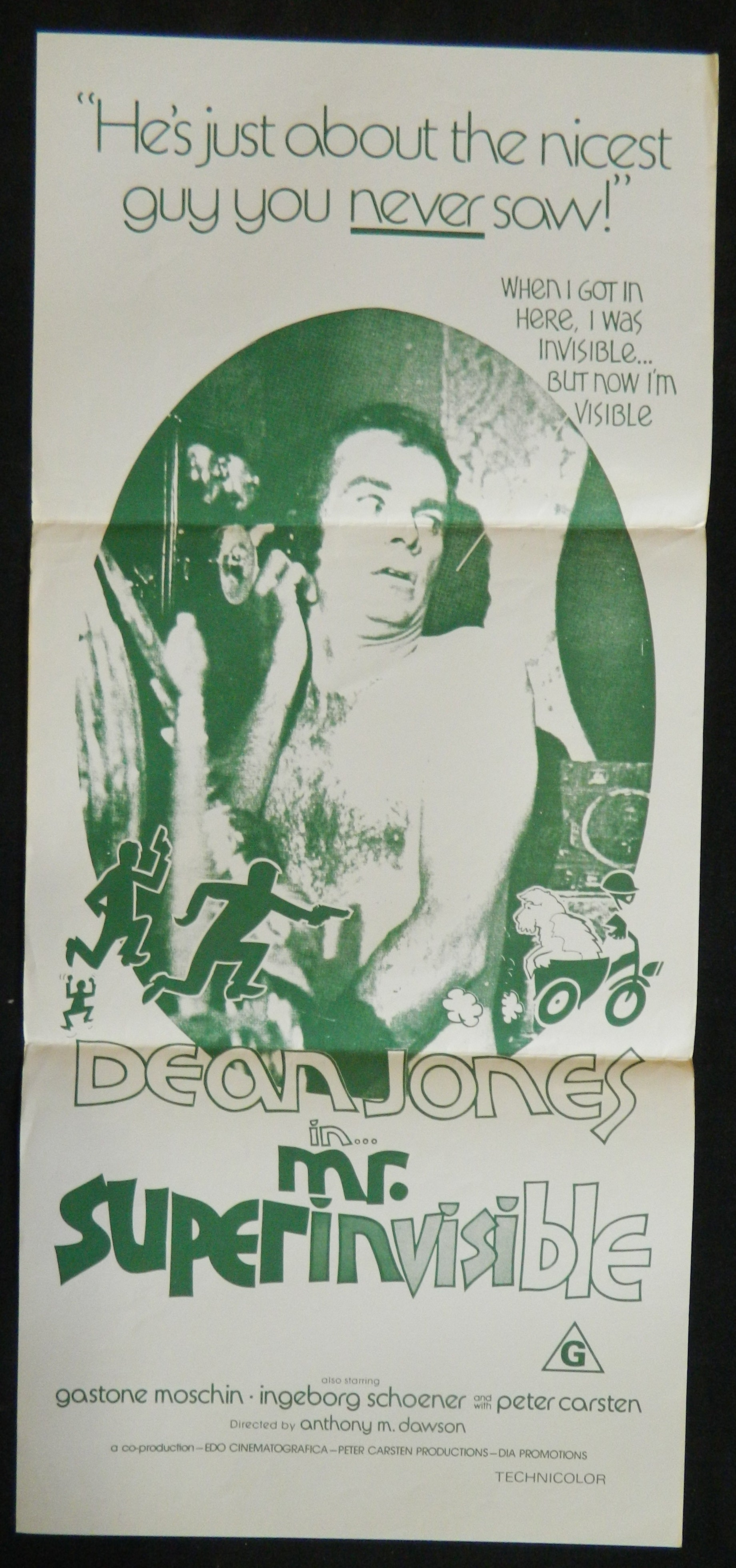 MR SUPERINVISIBLE  (1970) — Original Australian daybill movie poster