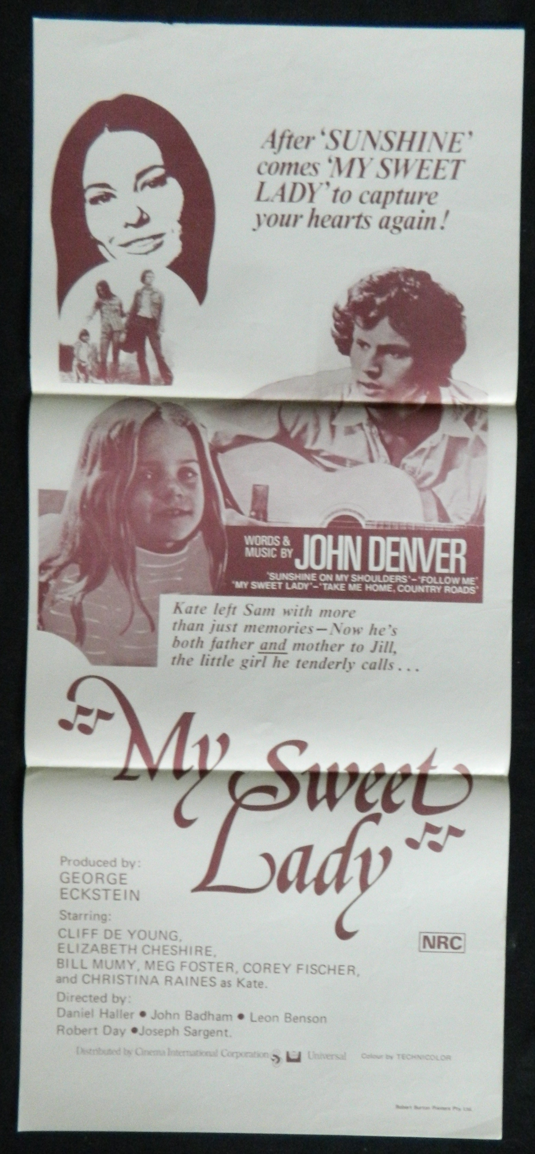 MY SWEET LADY  (1977) — Original Australian daybill movie poster