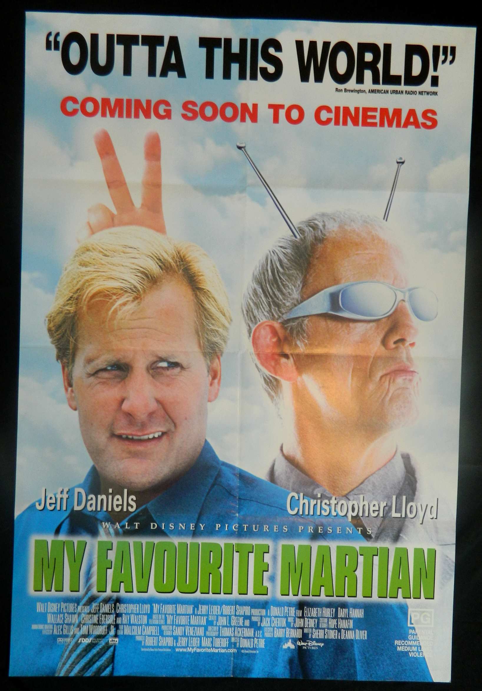 MY FAVOURITE MARTIAN (1999)— Original Australian one sheet movie poster