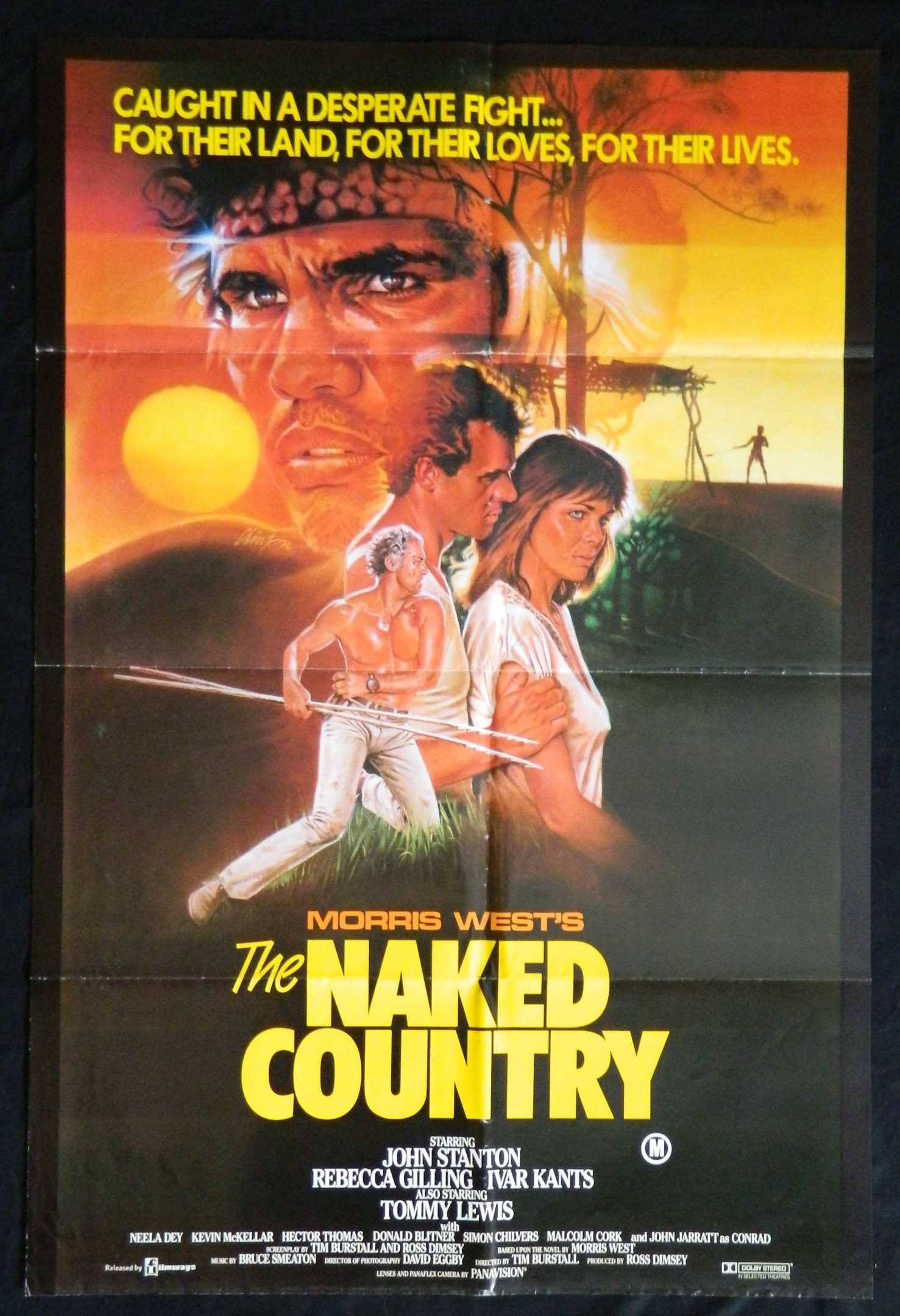 NAKED COUNTRY (1985)— Original Australian one sheet movie poster.