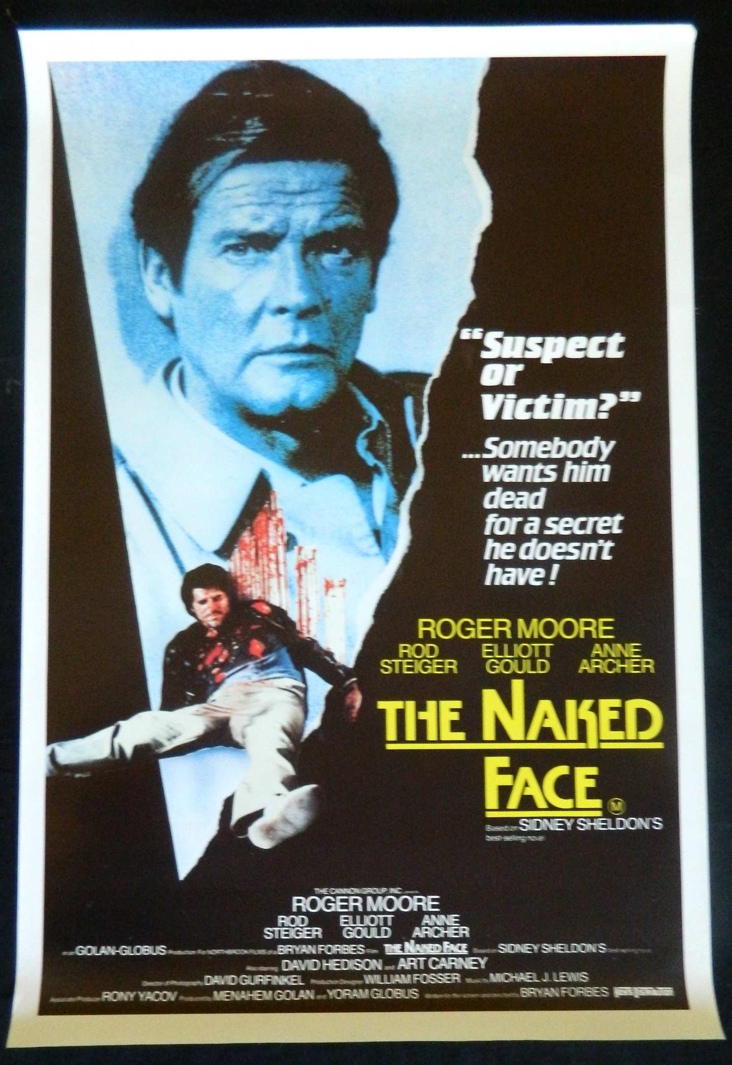 NAKED FACE (1984)— Original Australian one sheet movie poster.