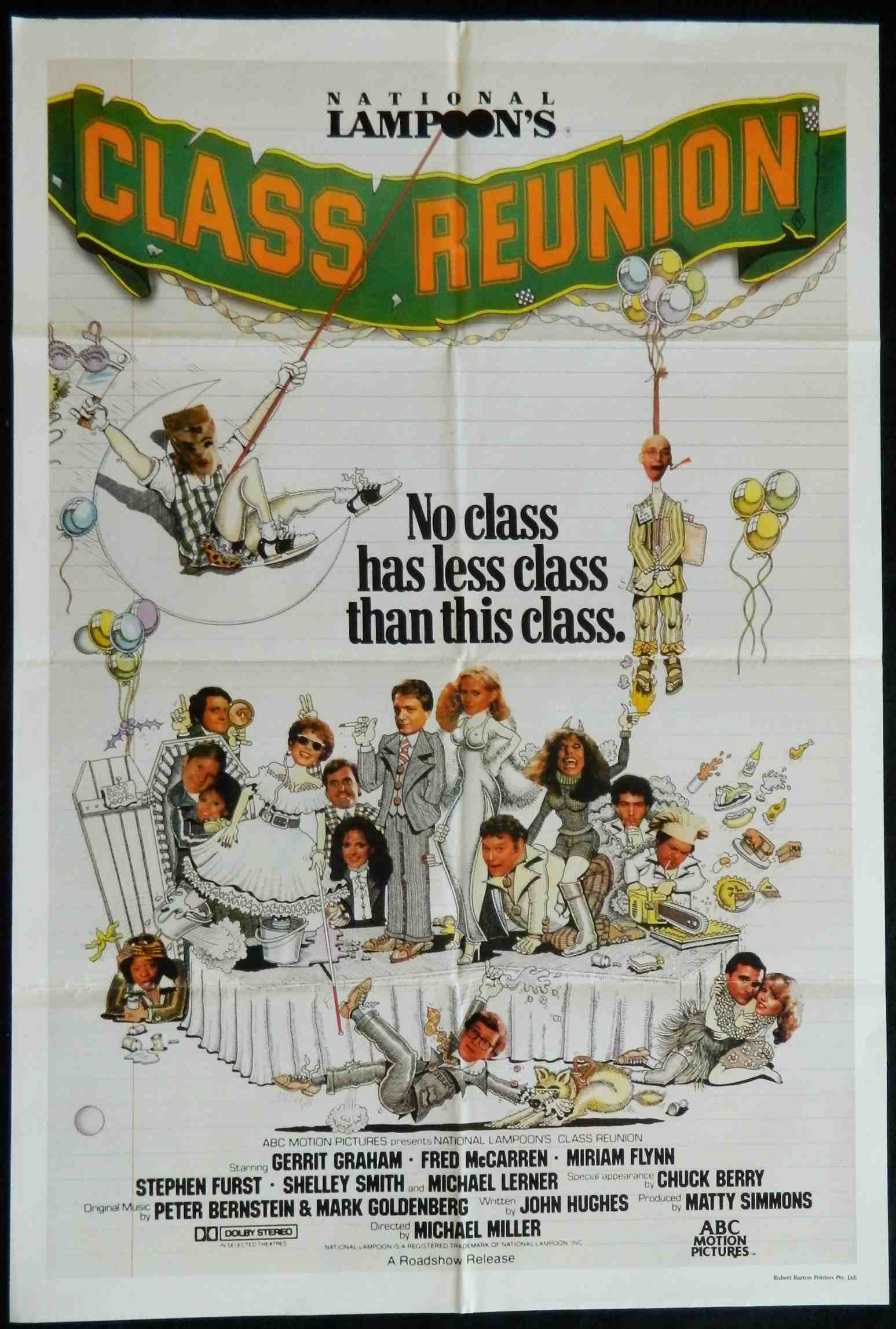 NATIONAL LAMPOONS CLASS REUNION  (1982)— Original Australian one sheet movie poster