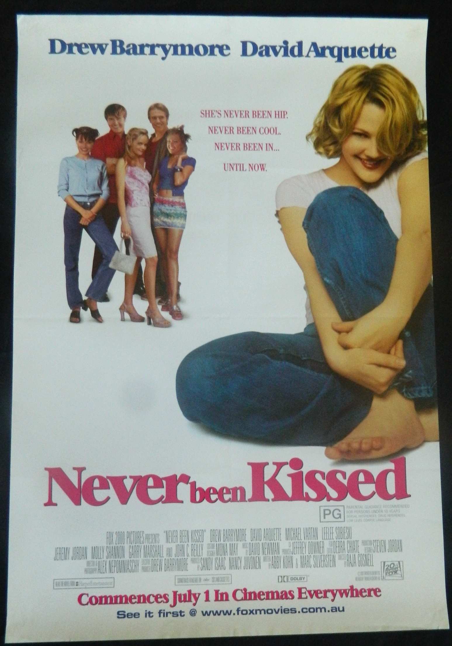 NEVER BEEN KISSED  (1999)— Original Australian one sheet movie poster