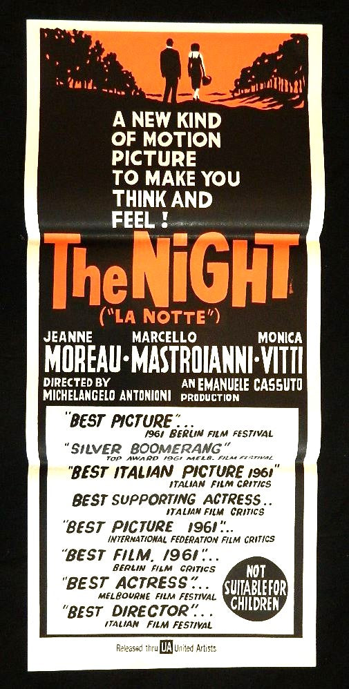 THE NIGHT (La Notte) (1961) — Original Australian daybill movie poster