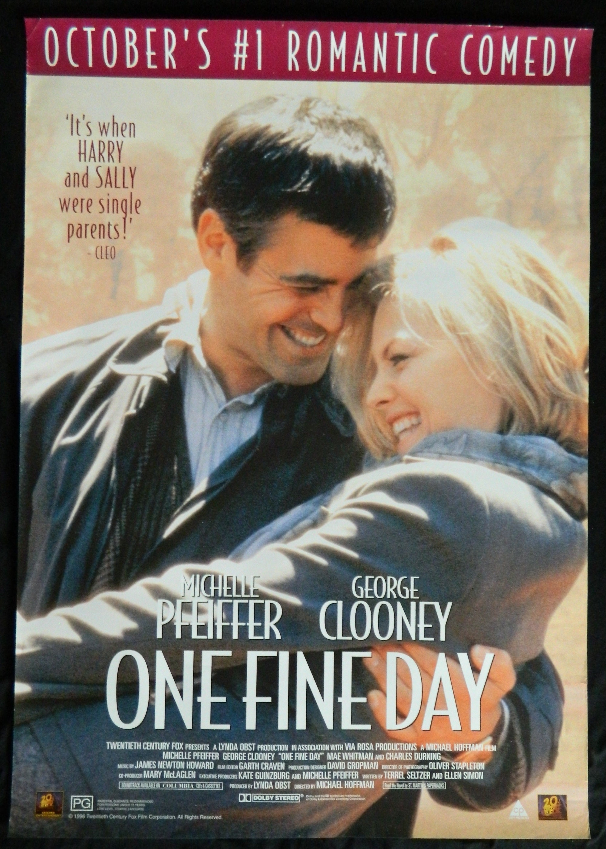 ONE FINE DAY (1996)— Original Australian one sheet movie poster