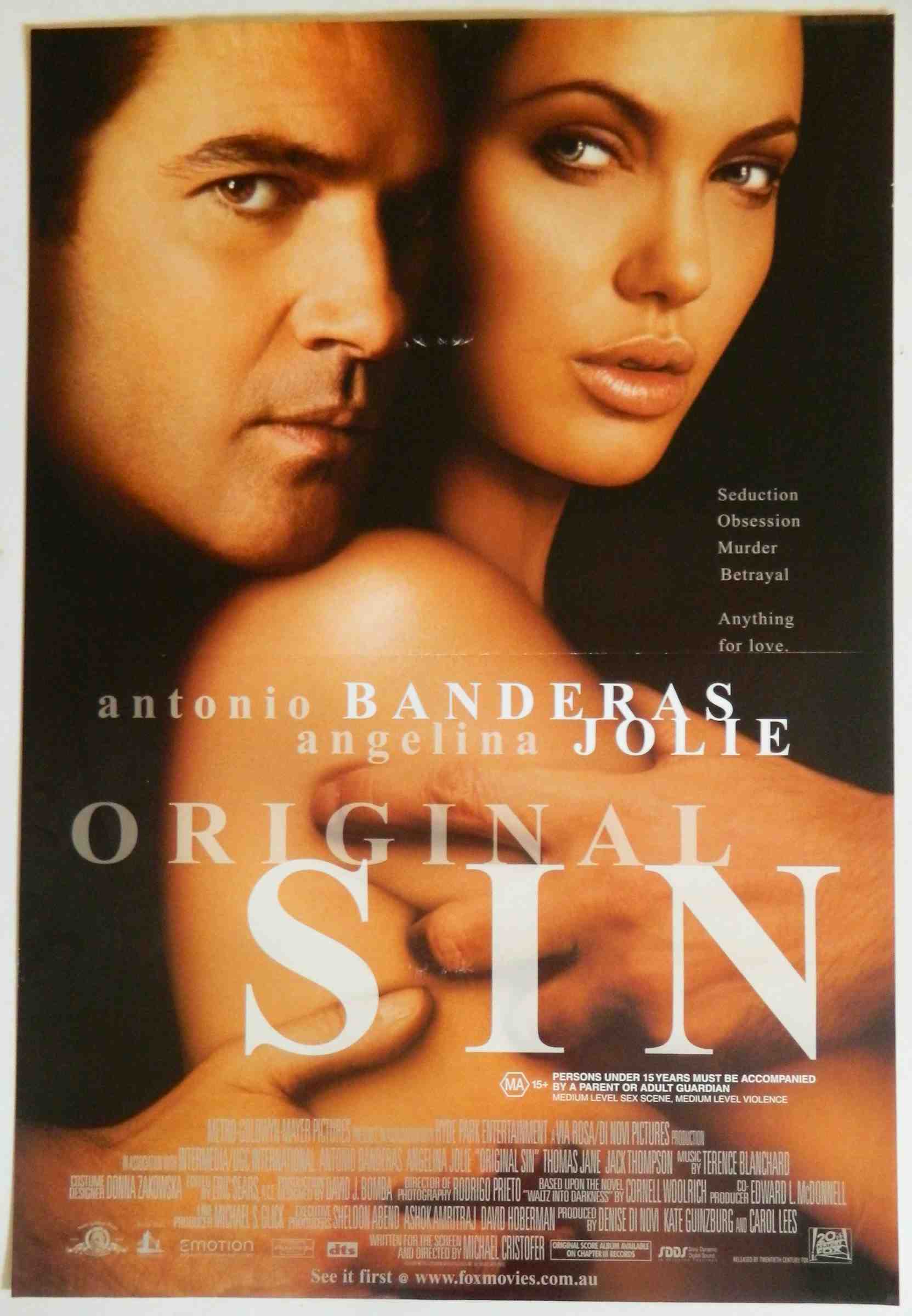 ORIGINAL SIN (2001)— Original Australian one sheet movie poster