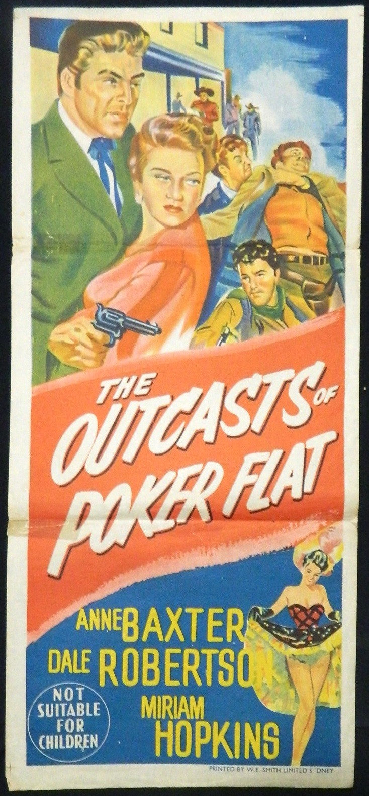 OUTCASTS OF POKER FLAT (1952) — Original Australian daybill movie poster