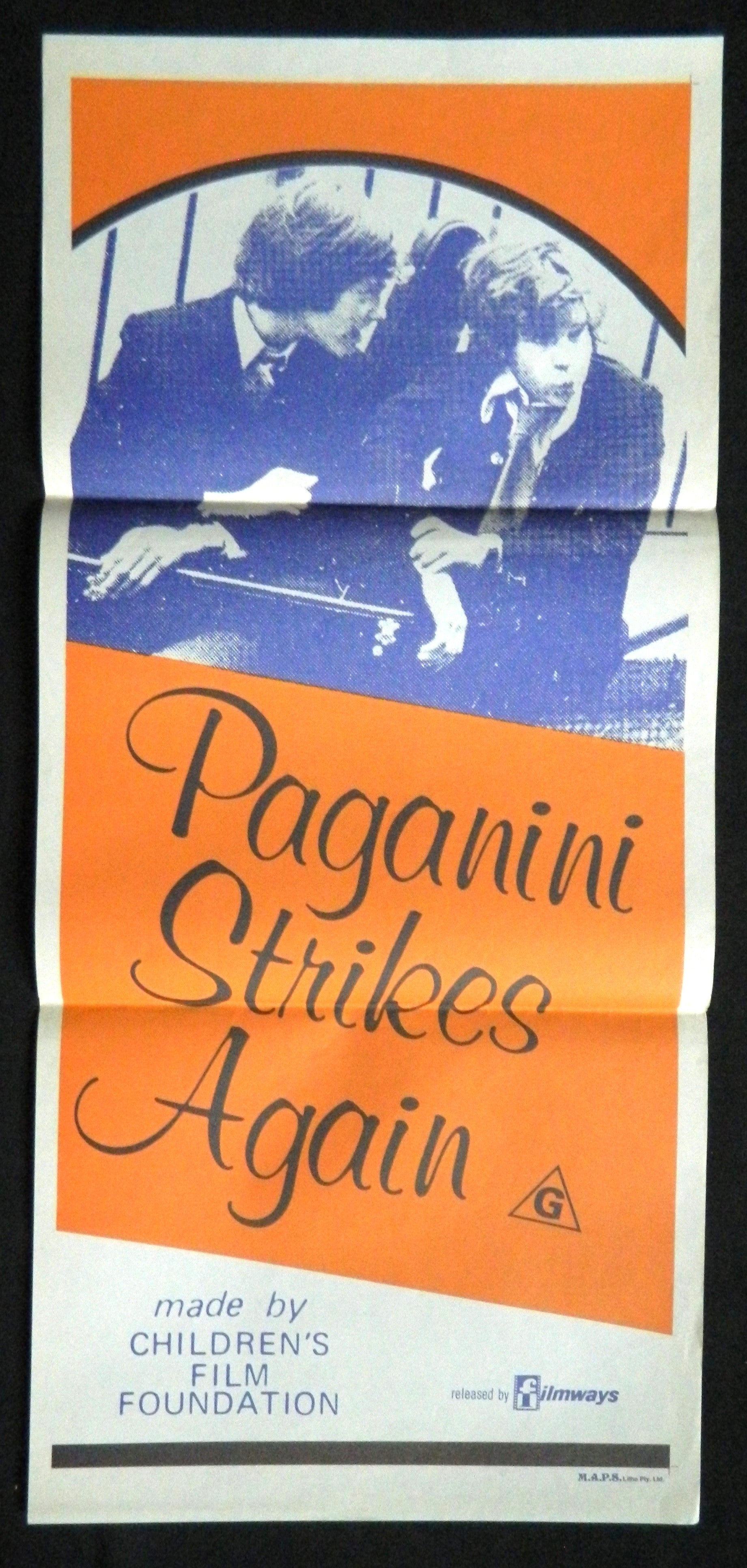 PANGANINI STRIKES AGAIN (1977) — Original Australian daybill movie poster